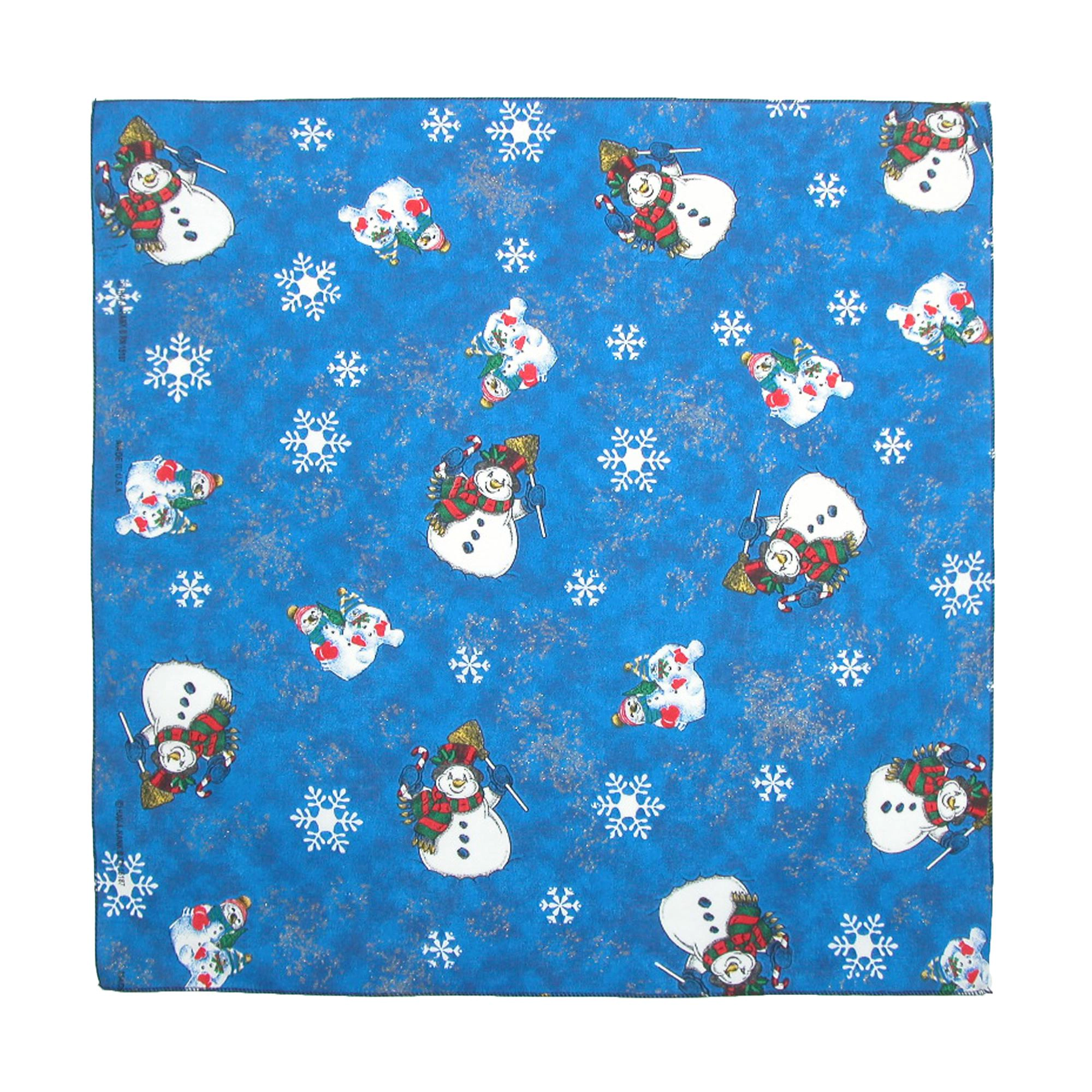CTM Women's Snowmen Holiday Christmas Bandana