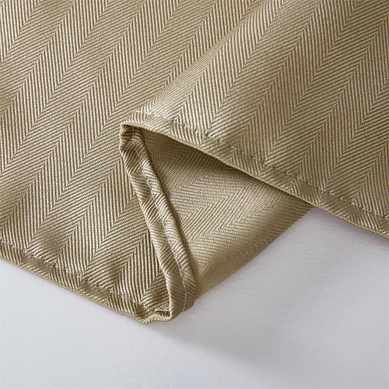 HLC.ME Lincoln Striped Jacquard Fabric Water Resistant Tablecloth