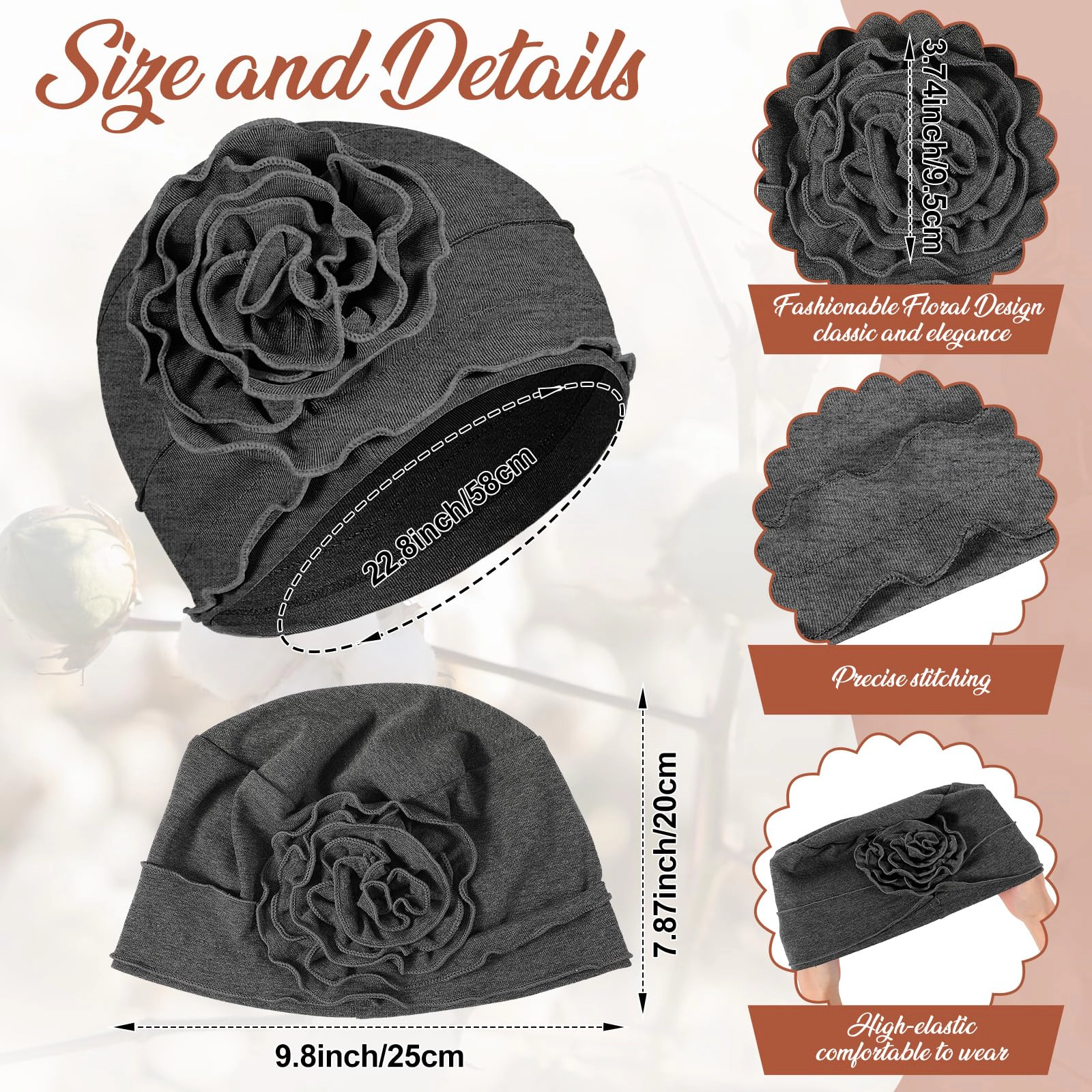 PIGFDK 6ton Chemo Headwear For Women Turban Beanie