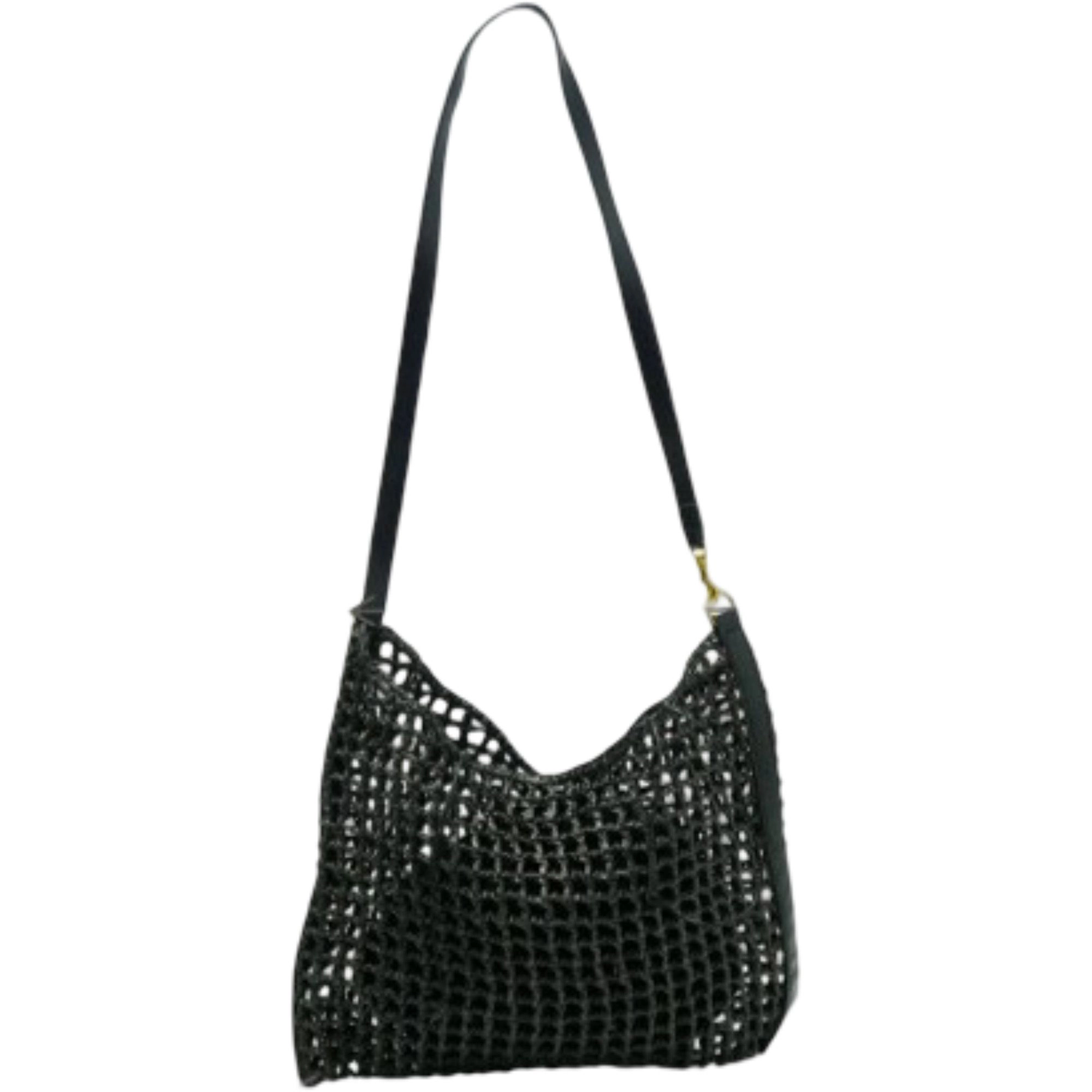 Alilang Women's Handwoven Woven Handbag with Drawstring Interior for Vacation and Beach