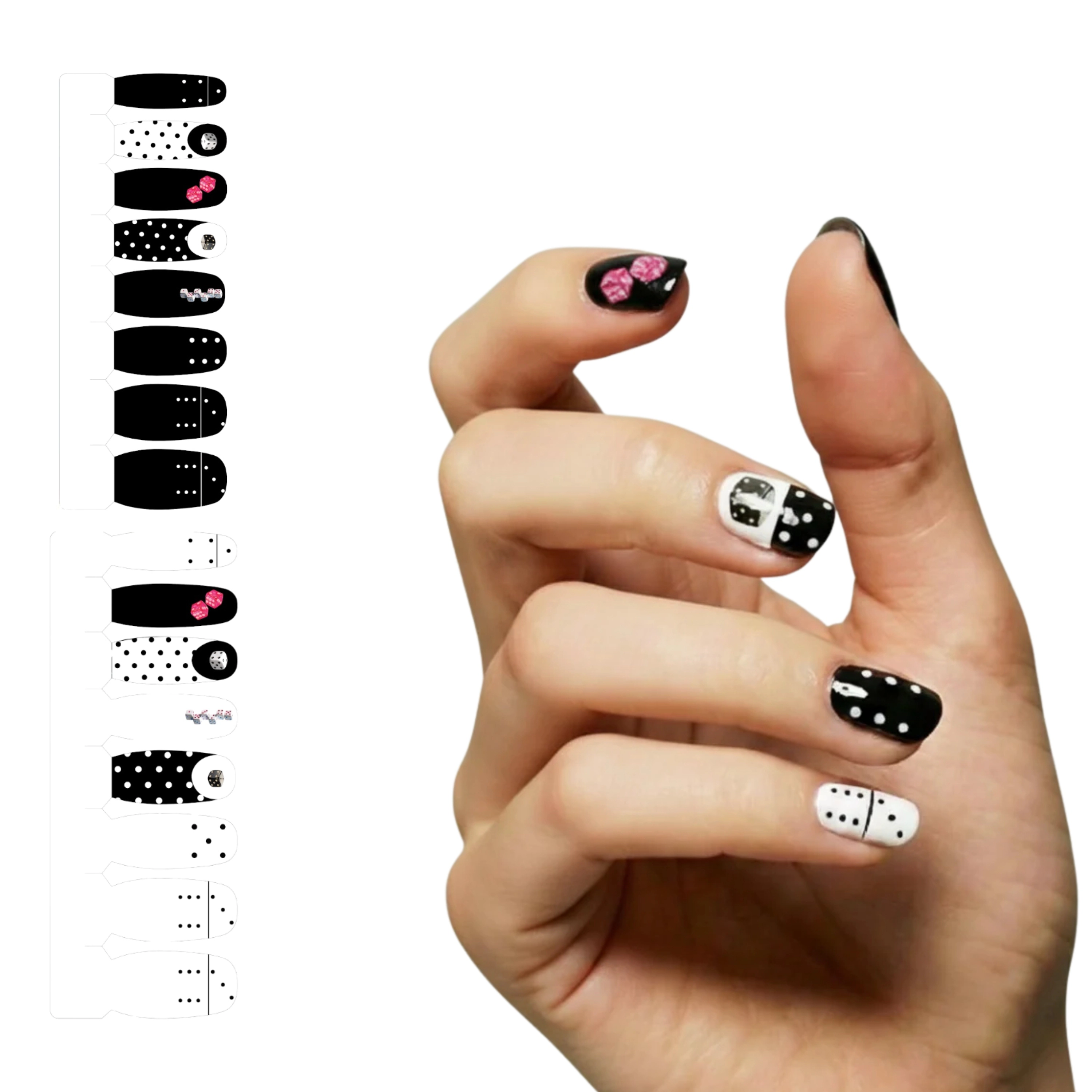 XPNail Women's Nail Polish Strips Dice 16ct