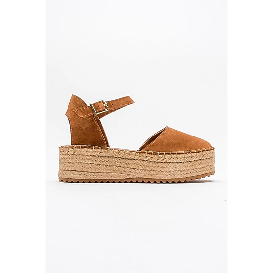 Forever & Always Womens Viba Leather Esprarille Platform Wedge Sandalss