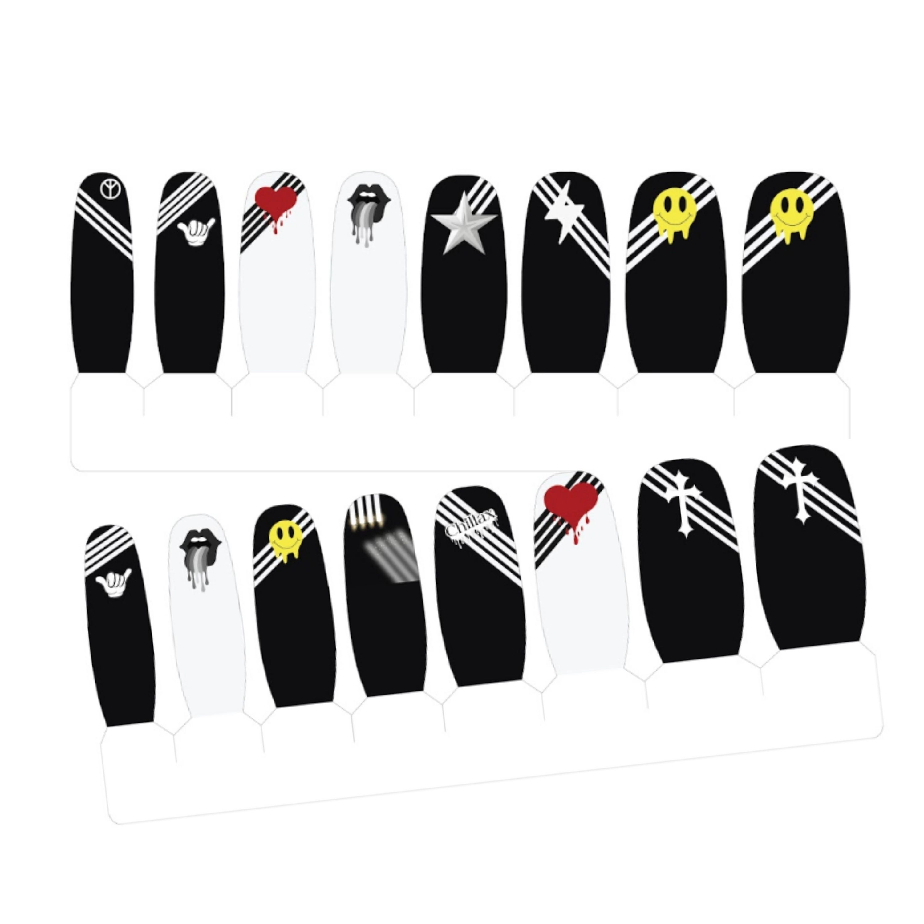 XPNail Women's 2-Pack Bundle of Nail Polish Strips Band 16ct