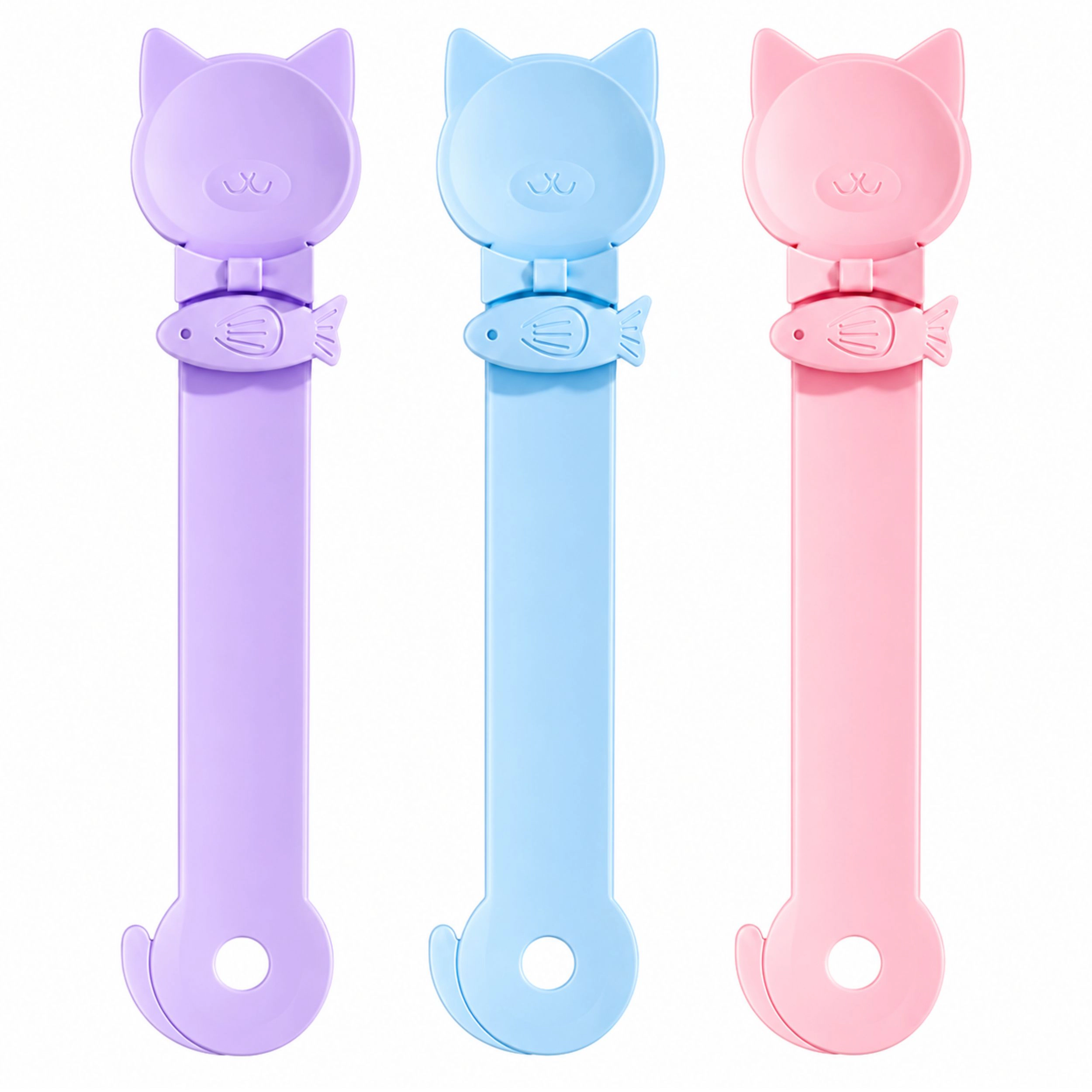 Home Collection Pack of 3 Cat Treat Spoon Dispenser for Lickable Wet Food Tubes