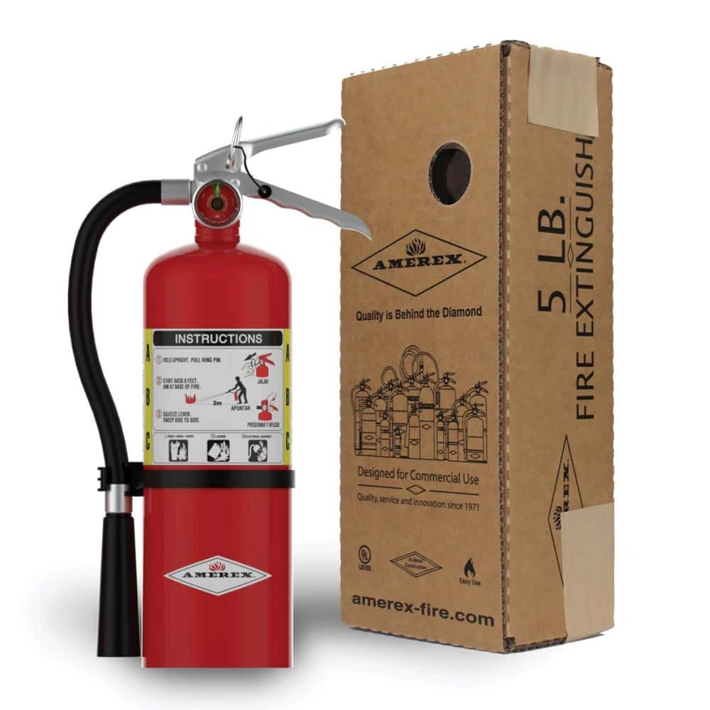 Amerex B500 ABC Dry Chemical Fire Extinguisher 2A-10 BC Rated, 5 lb.