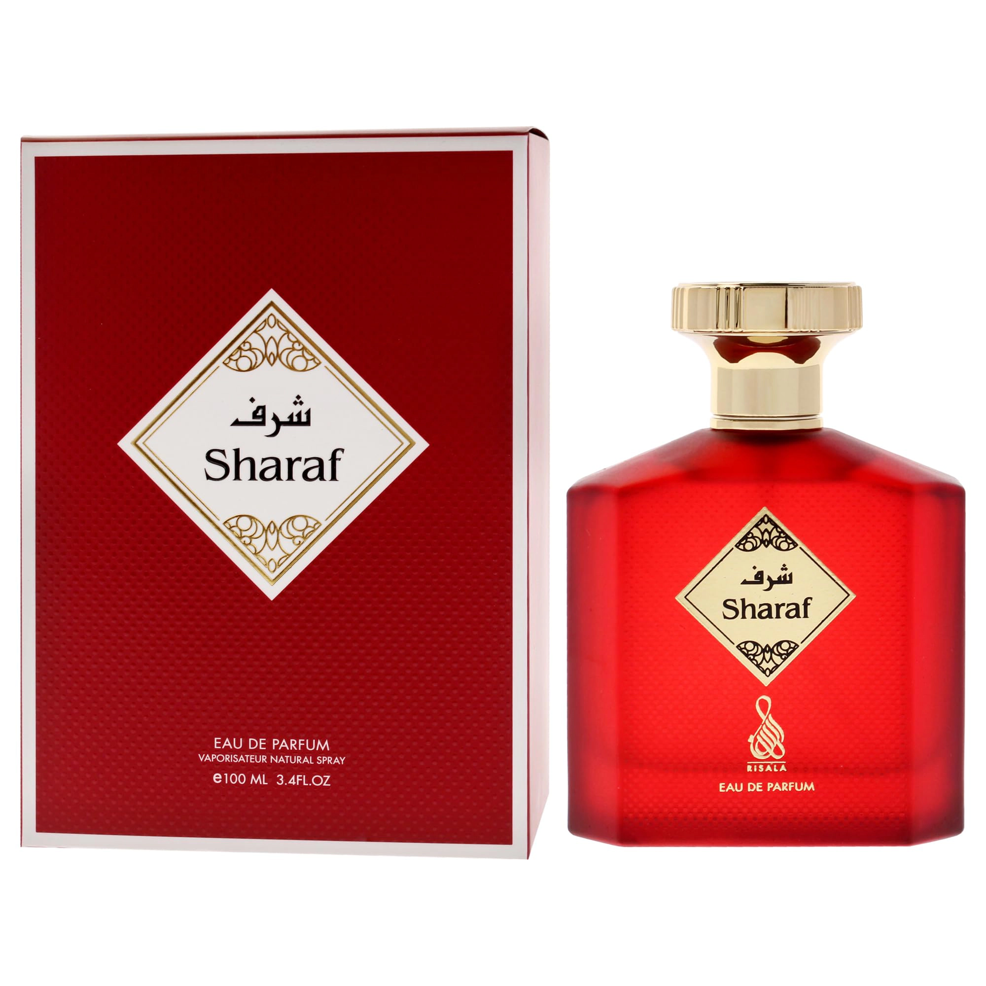 Risala Sharaf Eau de Parfum Unisex - Oriental Floral Citrus, 3.4 oz Spray