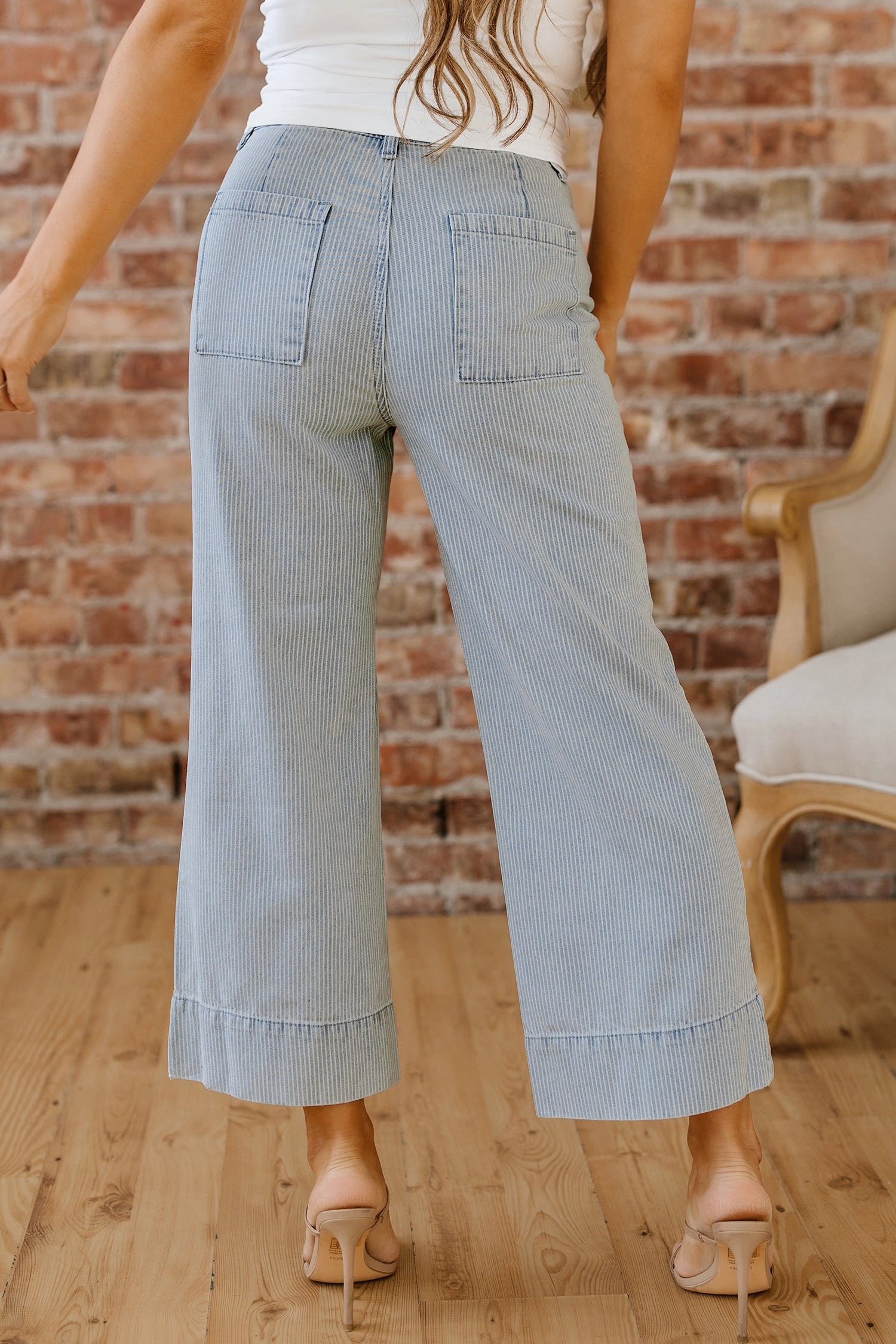 Threaded Pear Women's Eve Hem Wide Leg Jeans