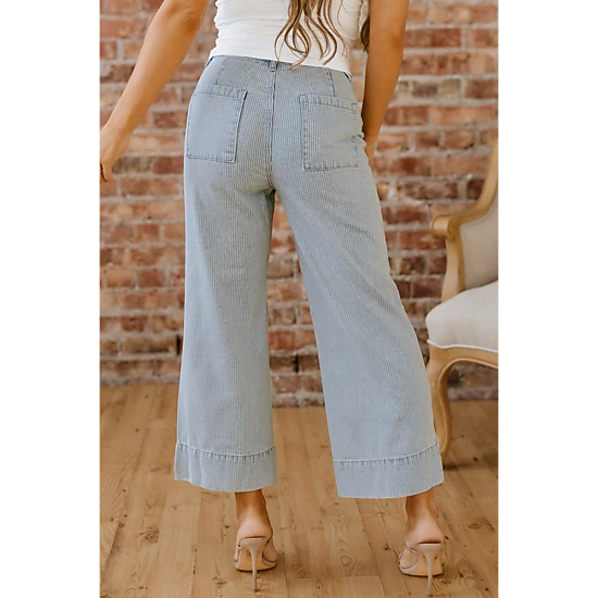 Threaded Pear Women's Eve Hem Wide Leg Jeans