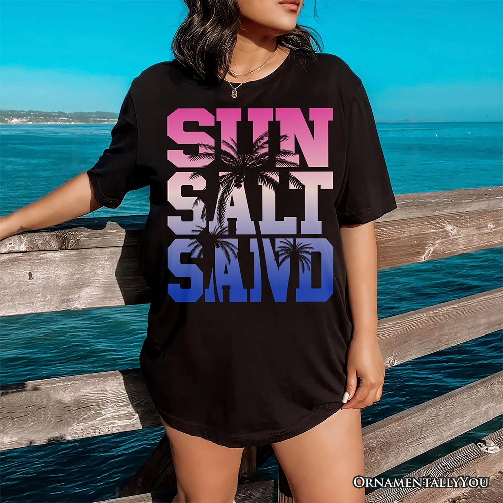 OrnamentallyYou Womens Sun Salt Sand Summer T-Shirt