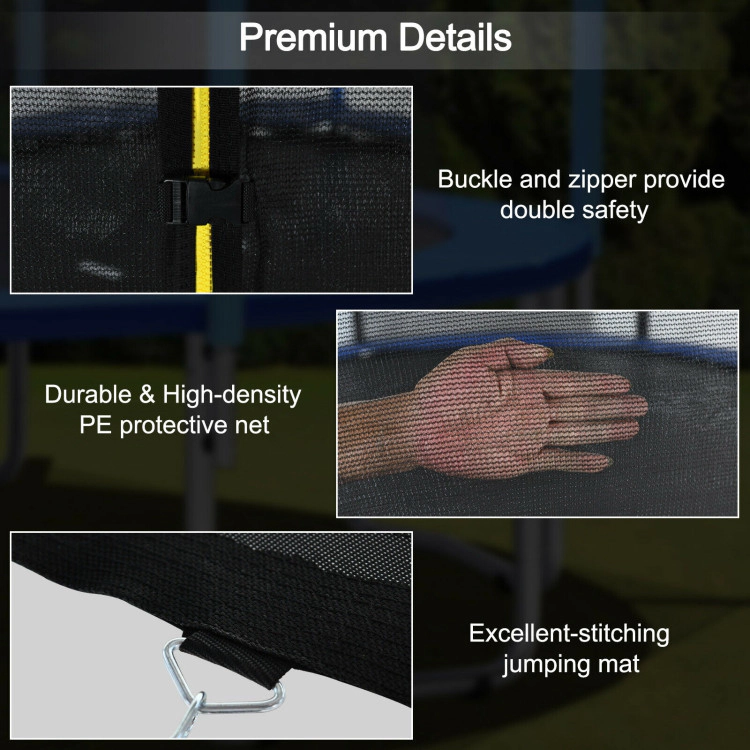 Hivvago Outdoor Trampoline with Safety Closure Net