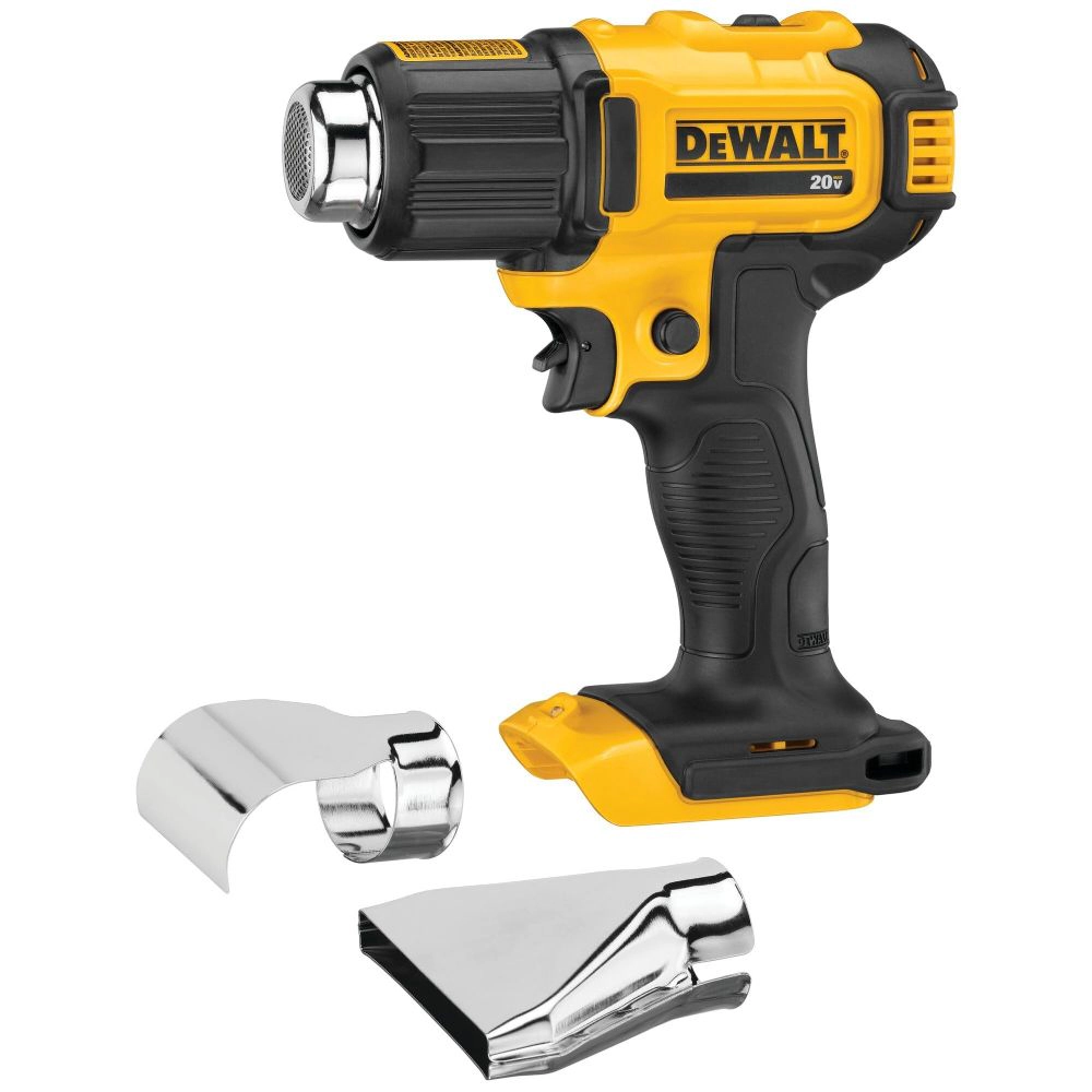 DEWALT DCE530B 20V MAX Heat Gun, Cordless, Up to 990 Degrees, 42 Minutes of Run Time, LED Light, Heatgun with Flat and