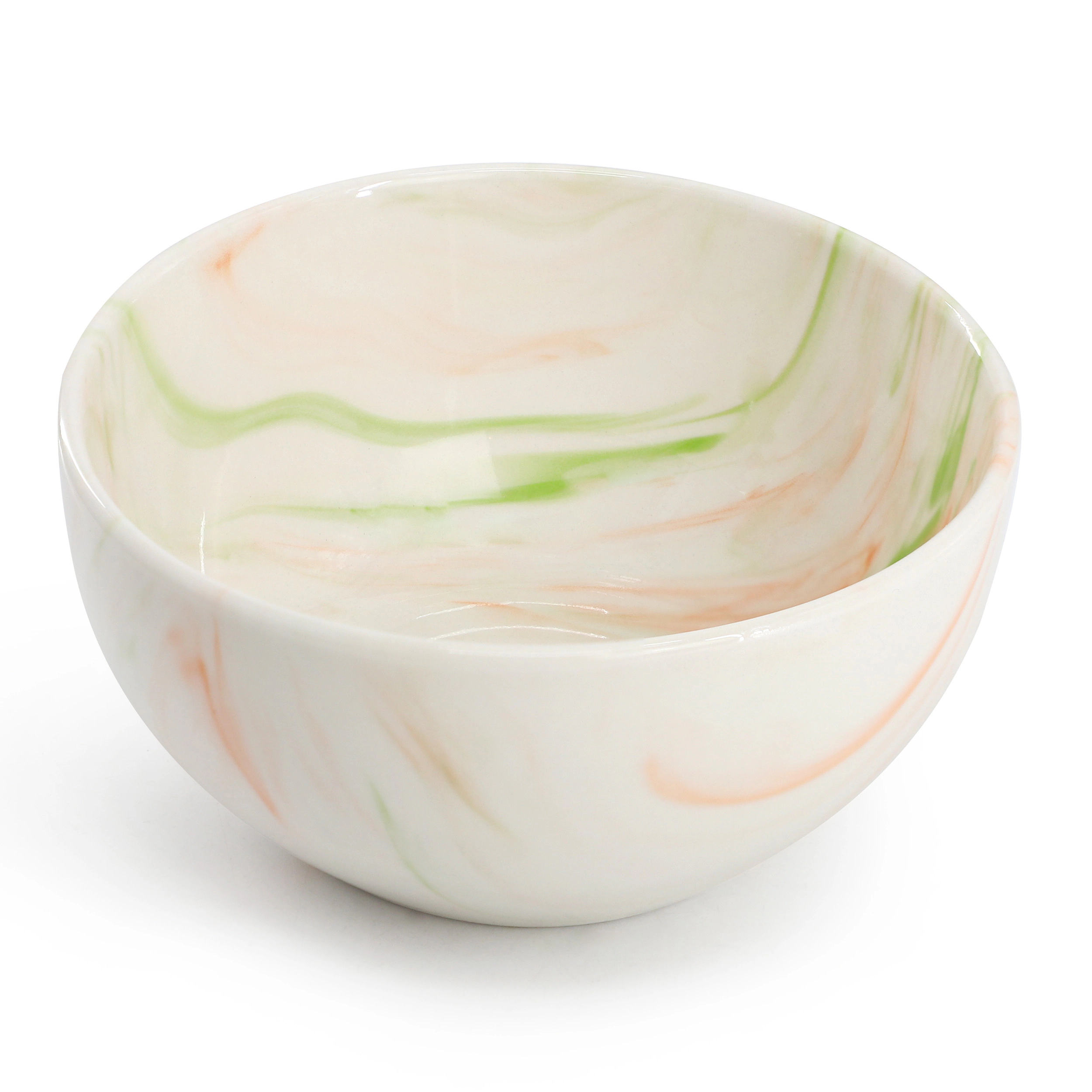 Elama Fine Marble 16 Piece Porcelain Dinnerware Set Orange