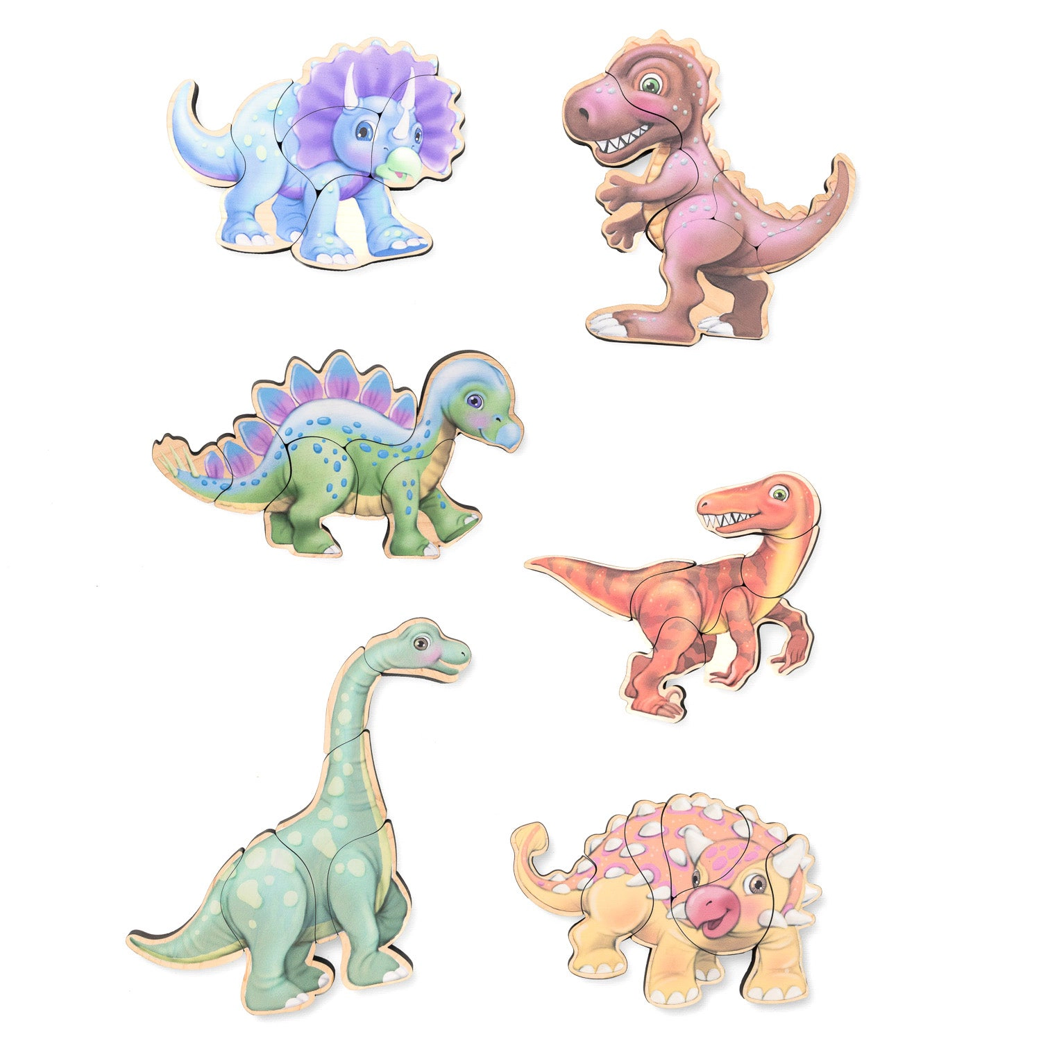 Miller Boys Vintage Toys Dinosaur Magnetic Wooden Puzzle Set with Organic Cotton Bag, 35-Piece, Made in USA