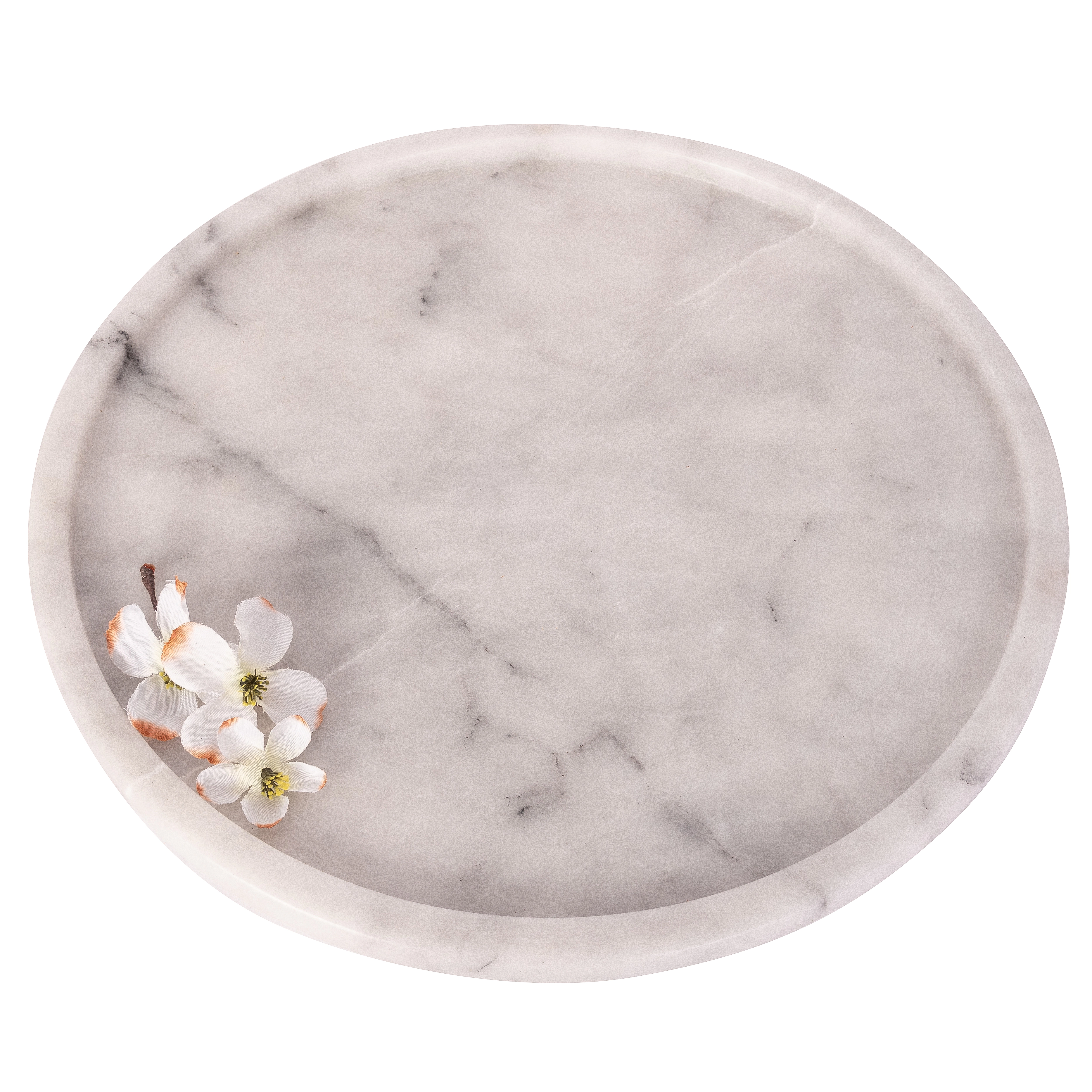 Saboga Home™ Round Marble Tray