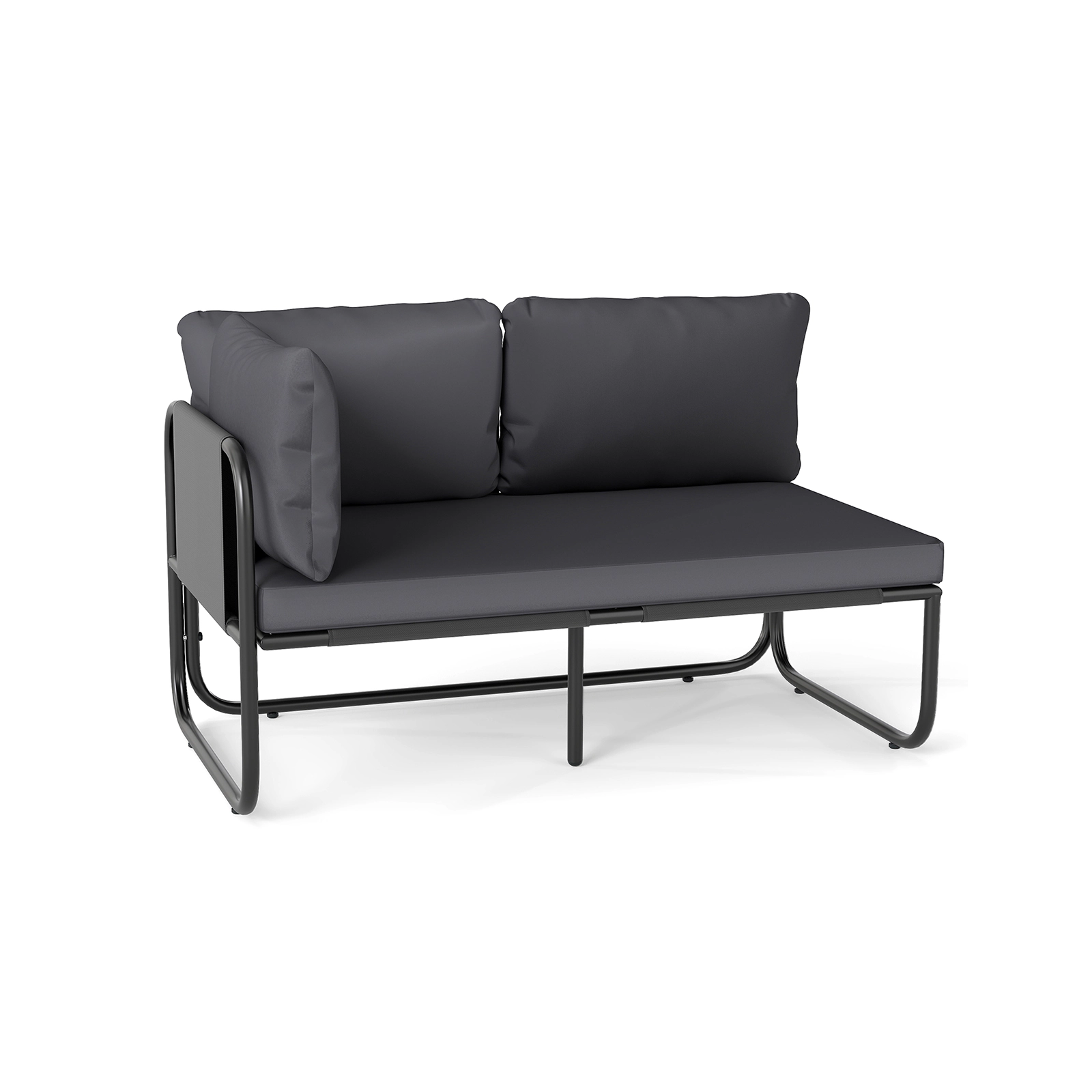 LJG Patio Loveseat Sofa Couch with Removable Pillows and Seat Cushion