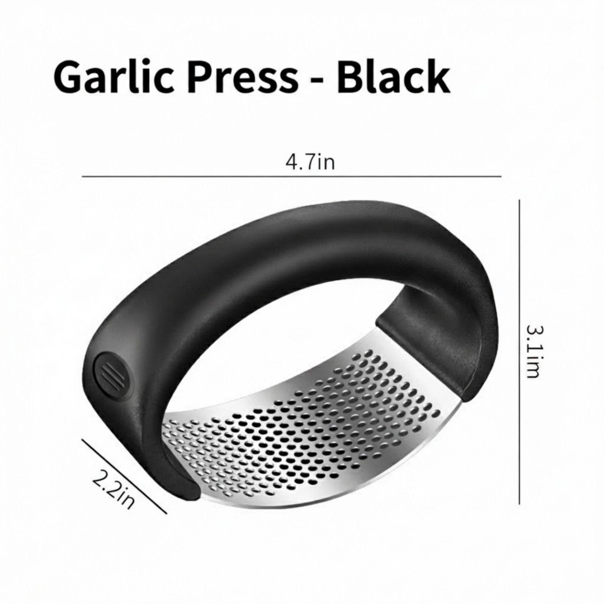 Alilang Unisex 3 Piece Garlic Press Set Handheld Mincer Crusher Tools with Ergonomic Handle
