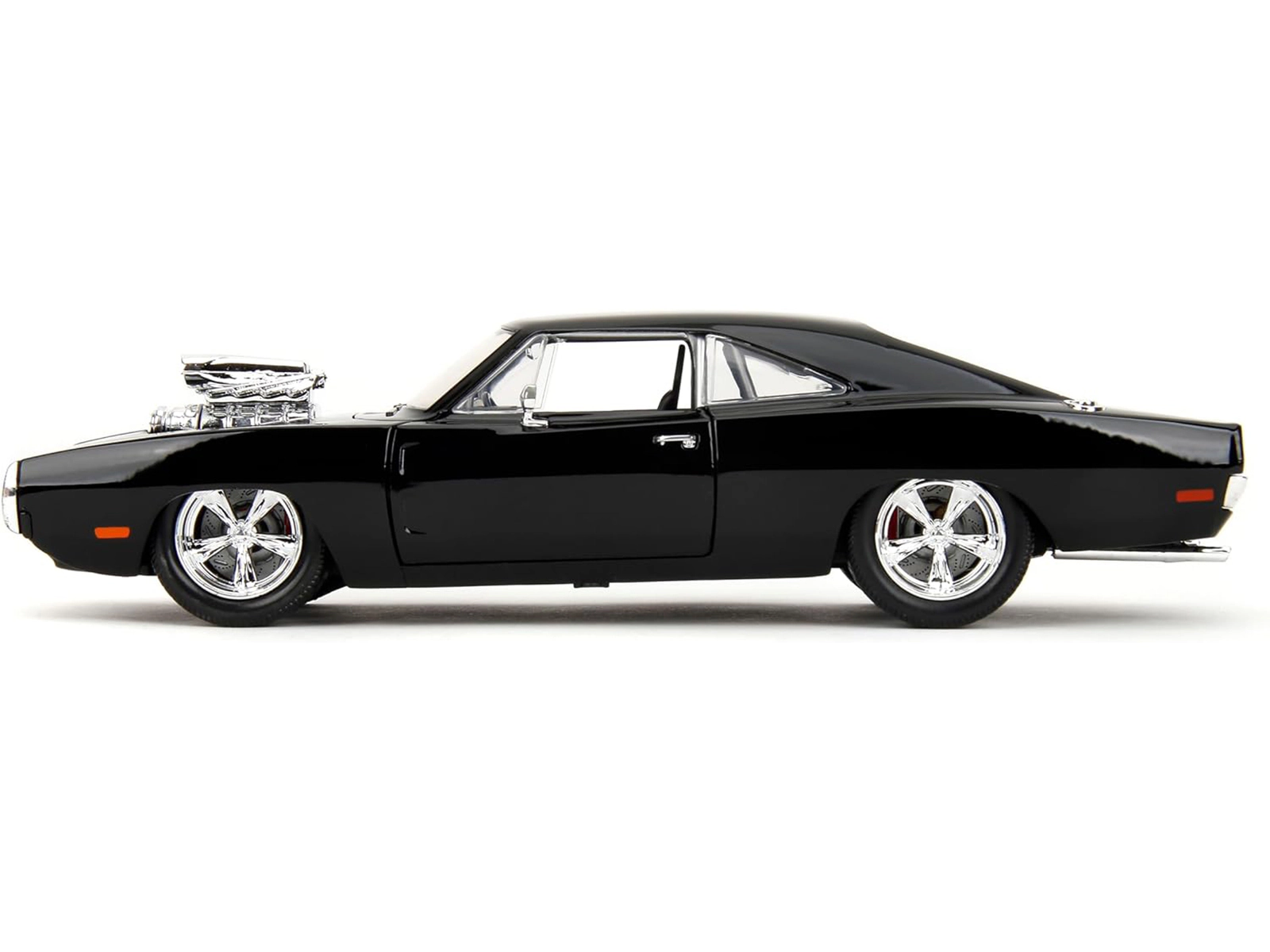 Jada Dodge Charger R/T Black with Dom Diecast Figure "Fast & Furious" (2009) Movie "Hollywood Rides" Series