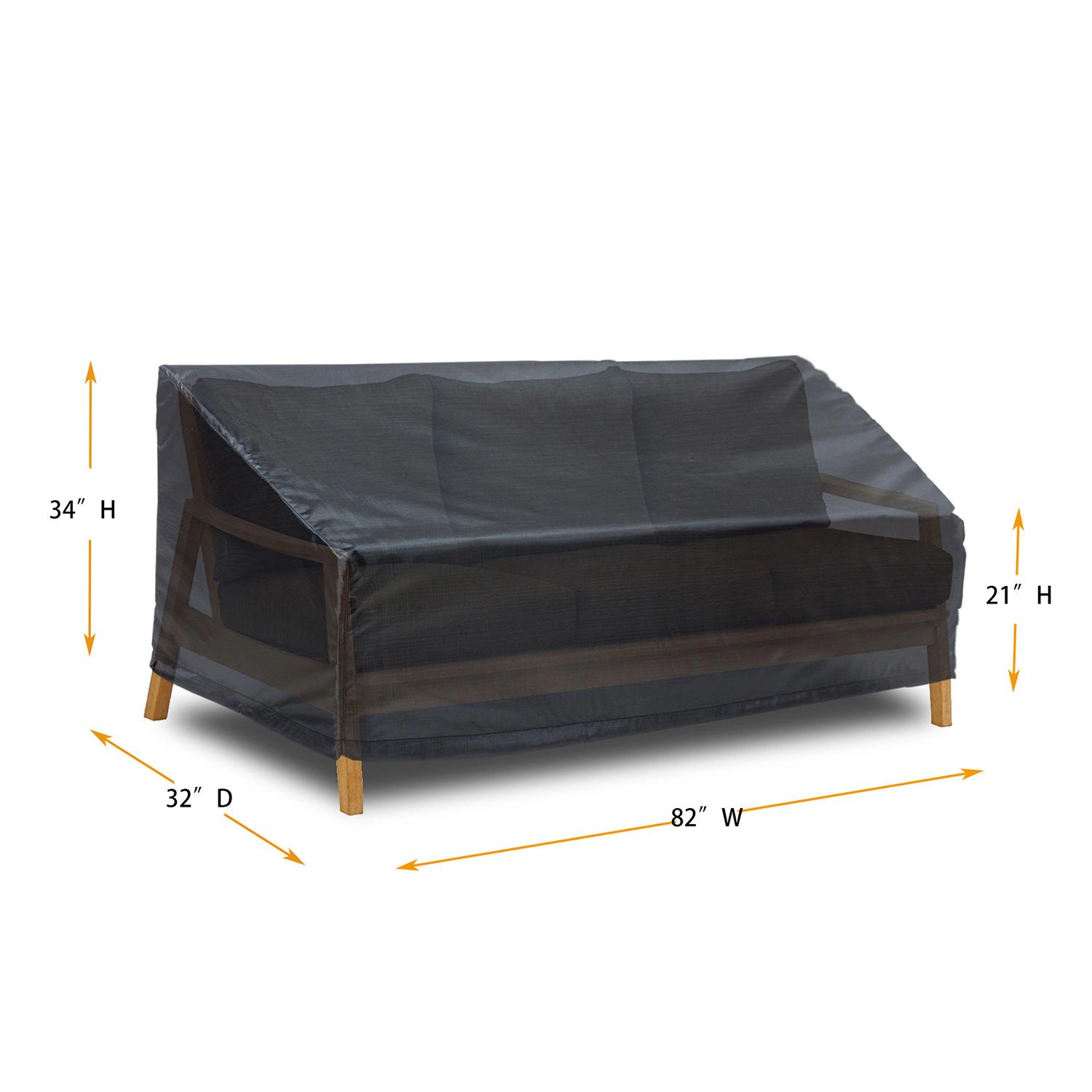 Summerset Shield Sofa Small Cover Ultimate Protection for Your Outdoor Furniture 82" x 32" x 21"/34" Mercury