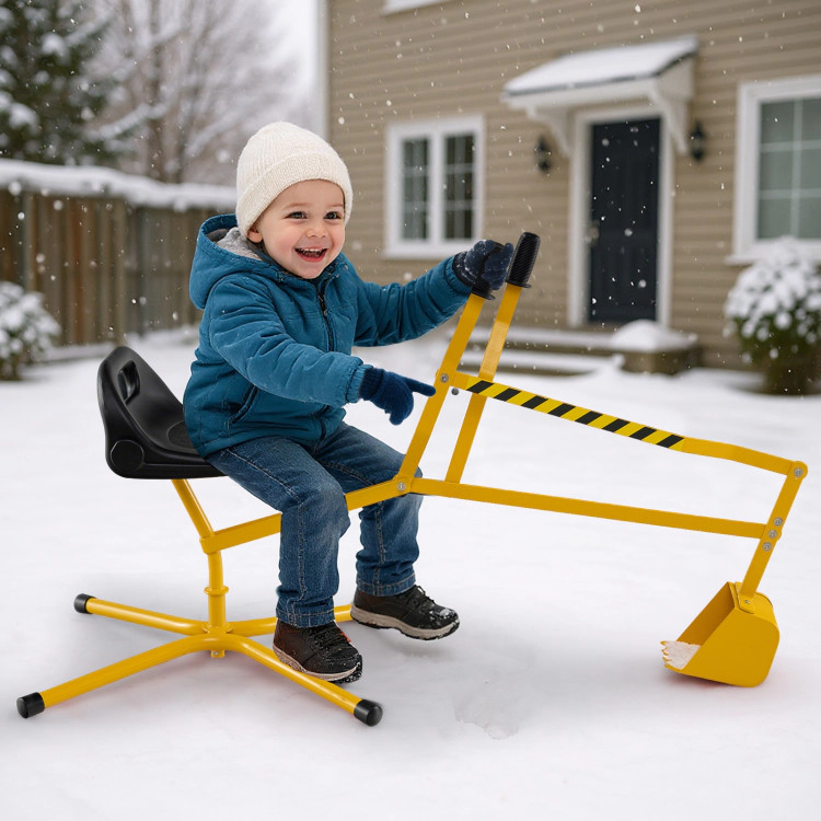 Hivvago Sand Digger with 2-Handed Controls and Flexible Shovel for 3+ Years Old Kids