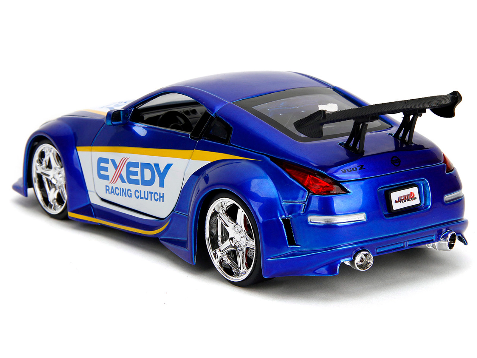 Jada 2003 Nissan 350Z "Exedy Racing Clutch" Candy Blue and White "JDM Tuners" Series 1/24 Diecast Model Car by Jada