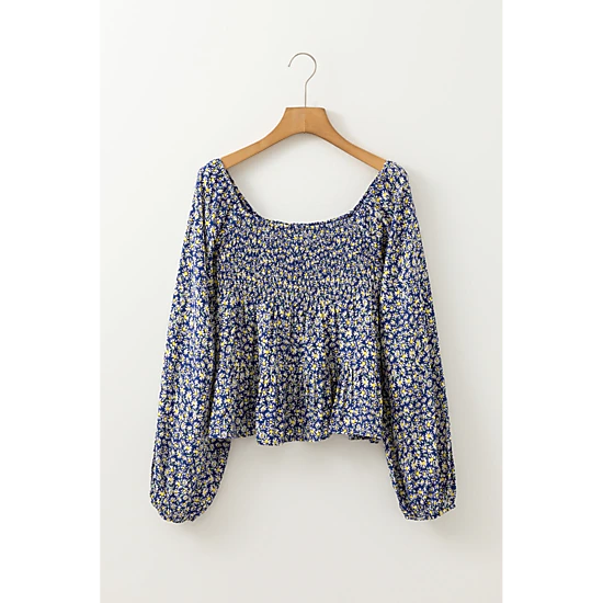 Threaded Pear Women's Ila Square Loose Fit Blouse