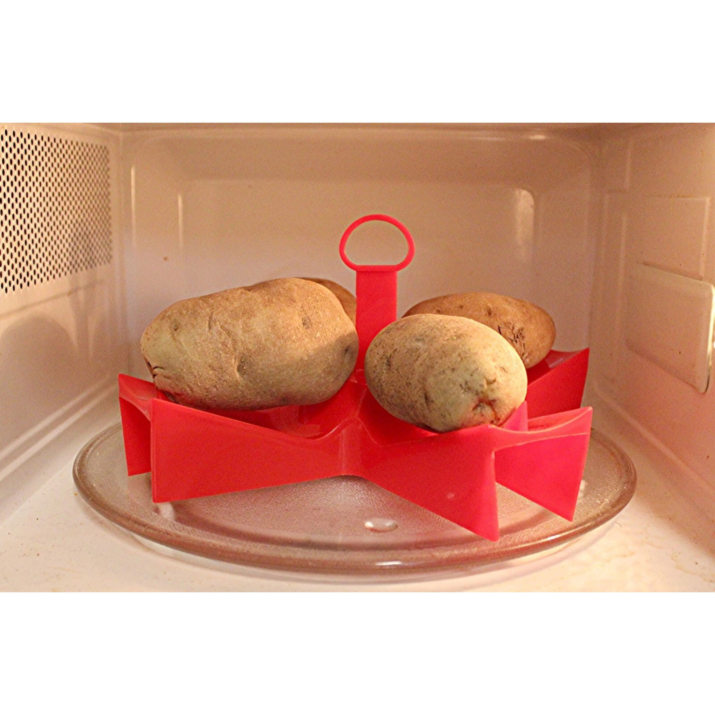 Home Collection Microwave Baked Potato Maker BPA-Free Plastic Cooker for 4 Potatoes