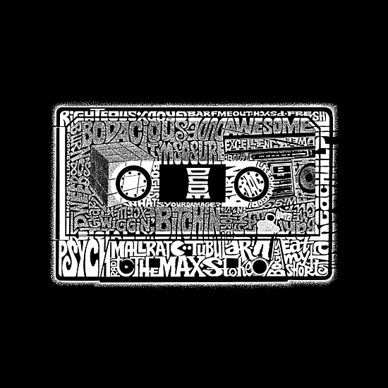 LA Pop Art Boy's Word Art T-Shirt - The 80's