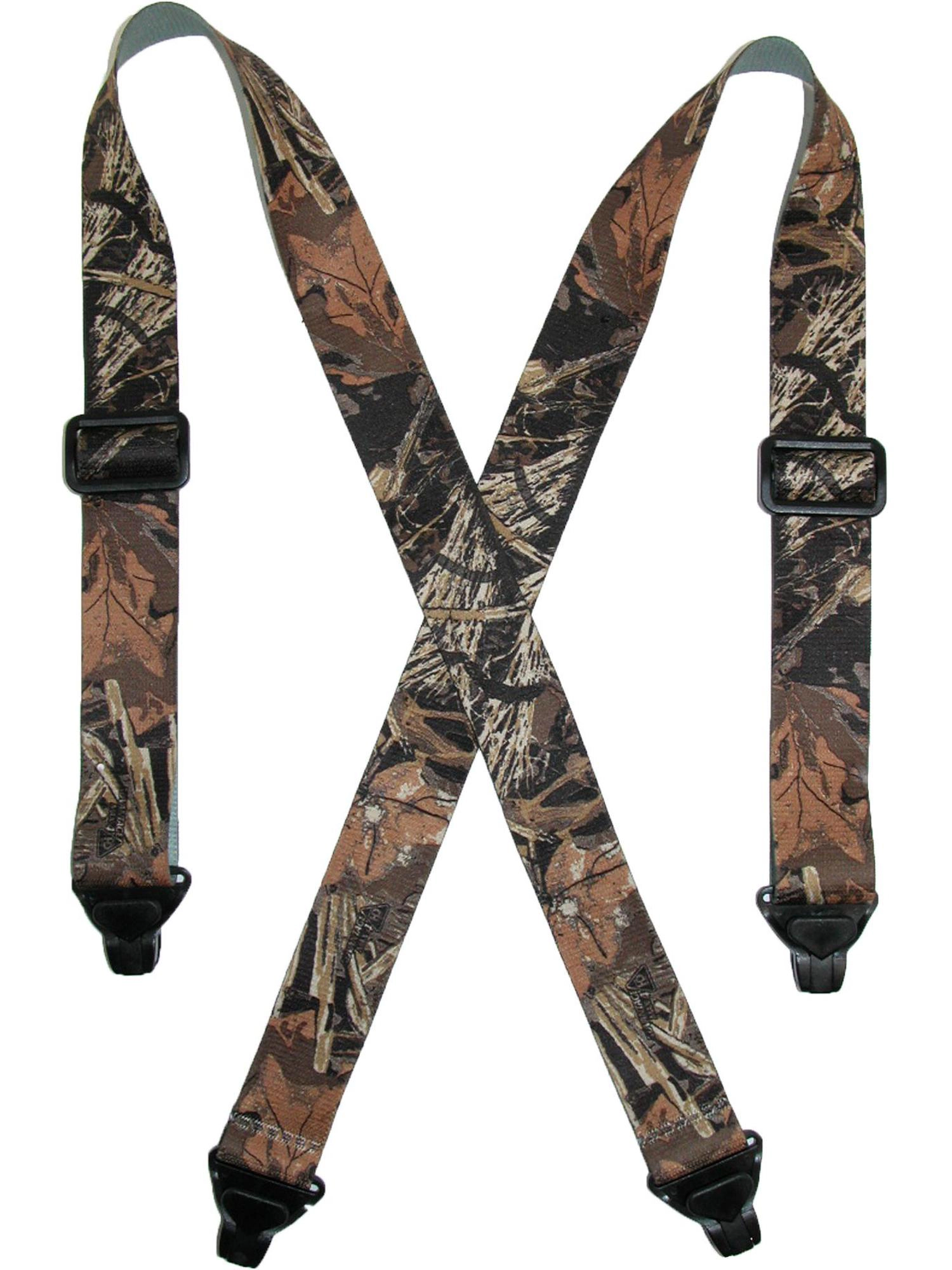 CTM Men's Elastic TSA Compliant Camouflage Suspenders (Tall Available)