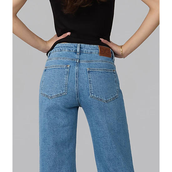 Lola Denim Womens Knox Mid Rise Comfort Flare Jeans, Color: Sunwashed ...