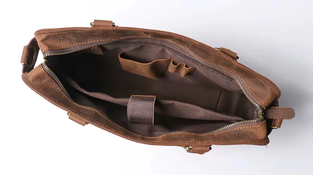 Steel Horse Leather Unisex The Viggo Briefcase | Leather Messenger Bag
