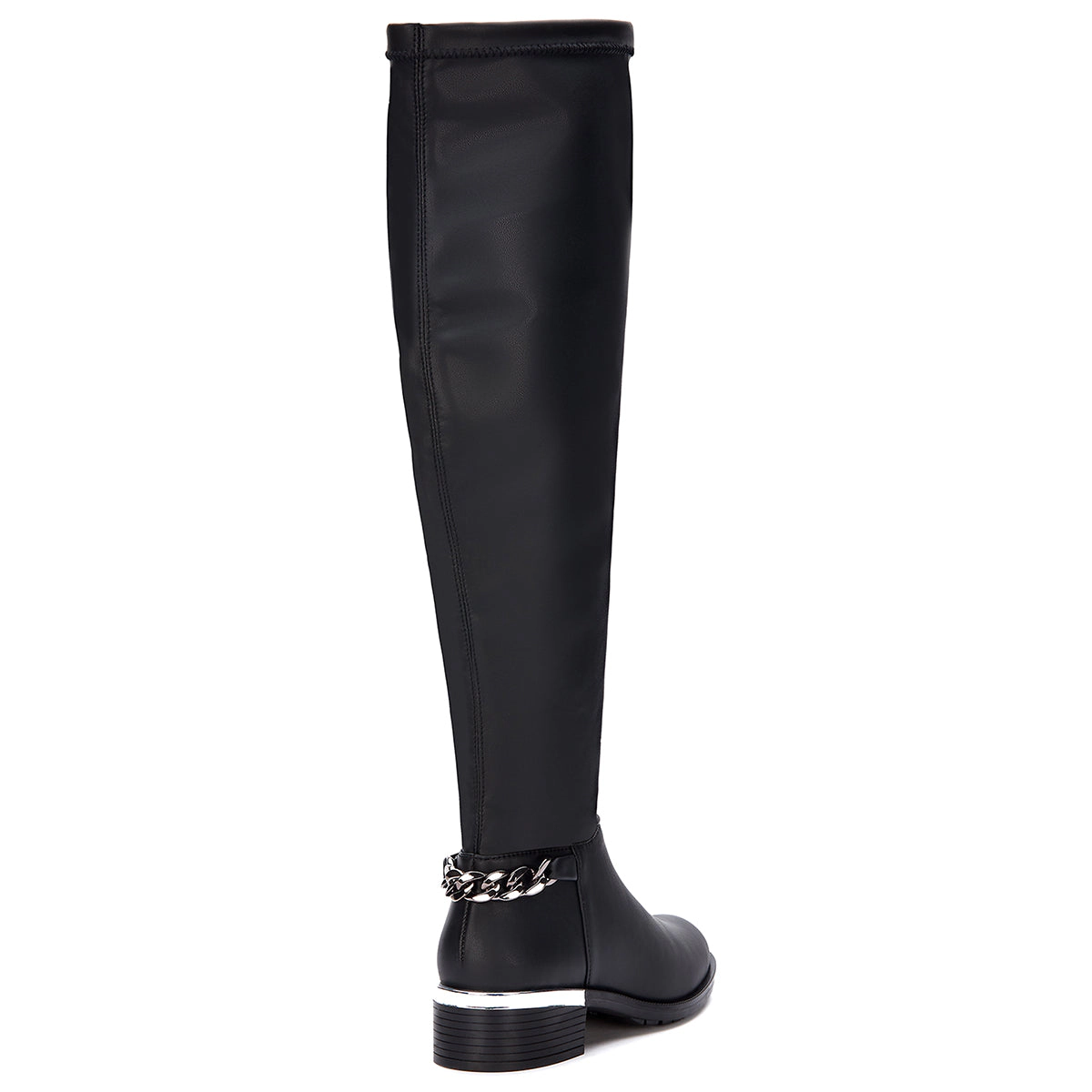 Andrea Tall Riding Boots With Chain Accent