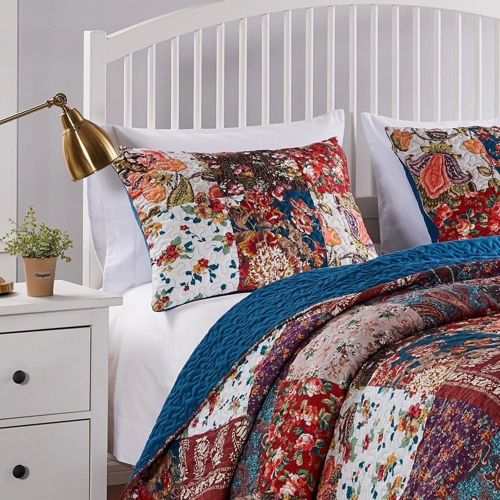 Greenland Home Fashions Barefoot Bungalow Poetry Pillow Sham King 20x36 Classic