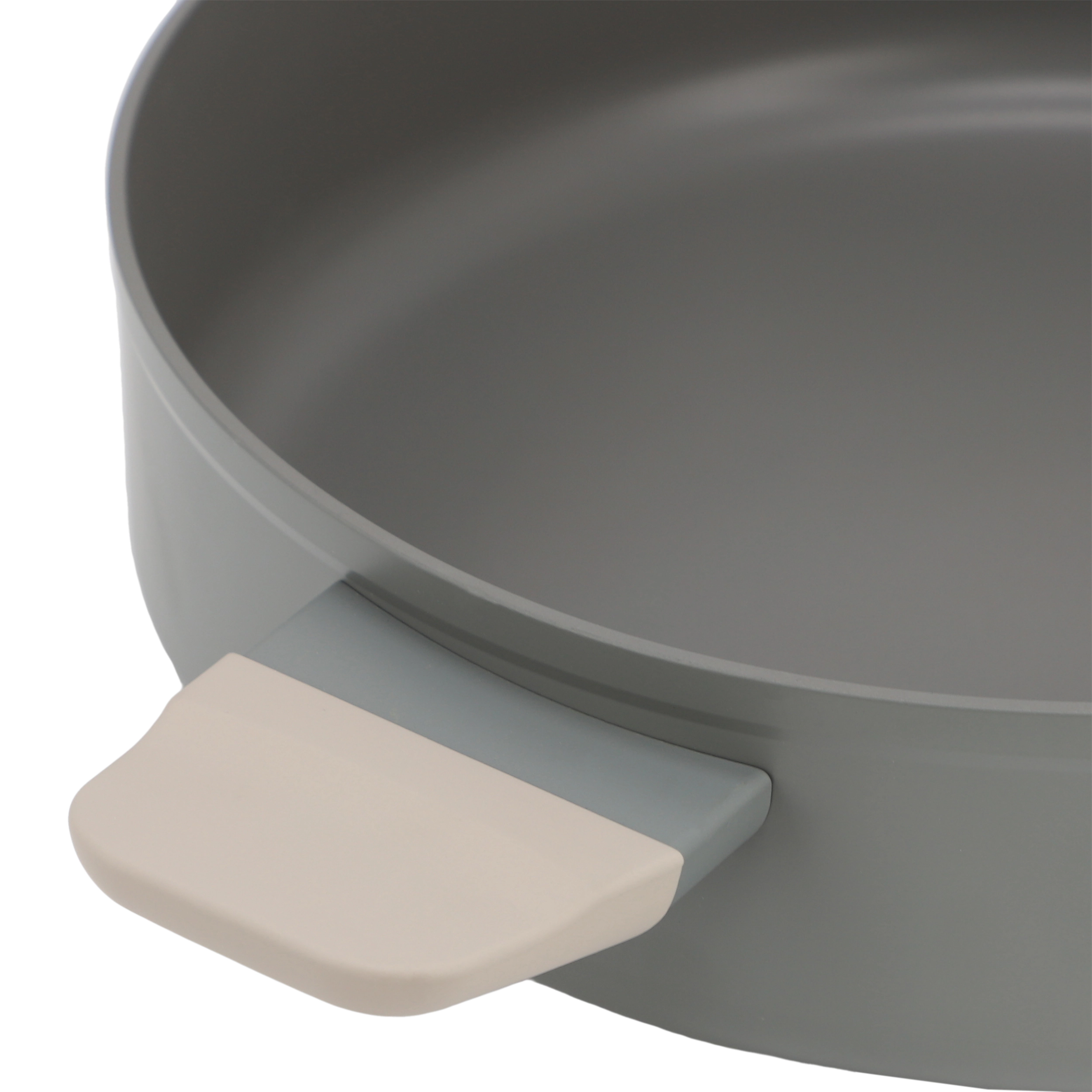 Oster Ambrose 4.5 Quart Nonstick Aluminum Saute Pan with Lid in Matte Grey