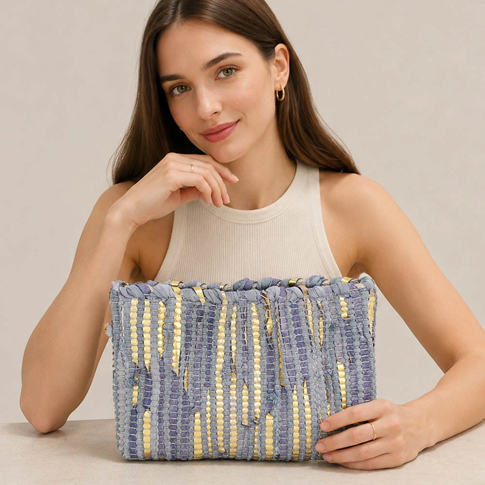 Fashnzfab Boho Textured Clutch Crossbody Bag