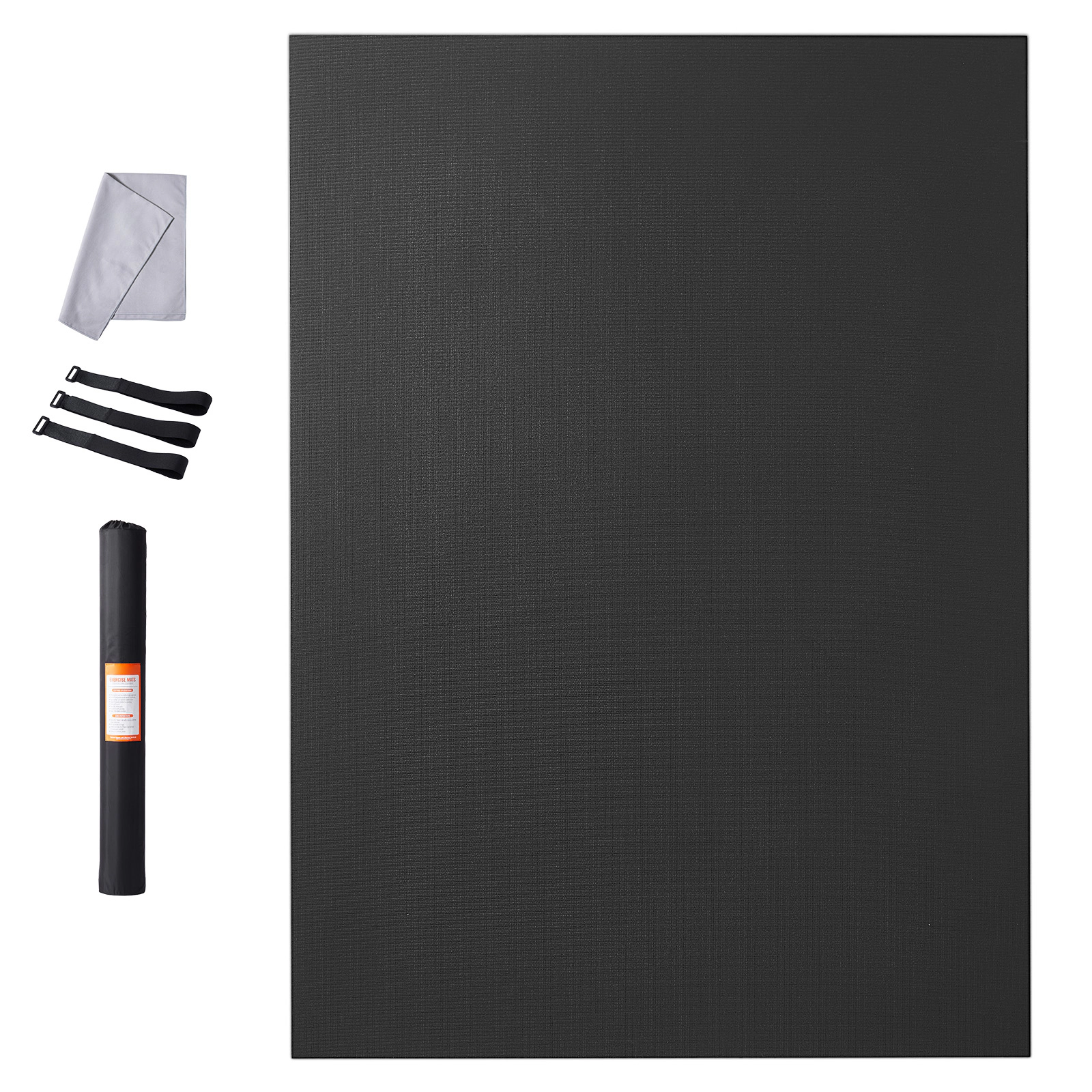 HONGGE Non-Slip Yoga Mat, 7x5 ft PVC Exercise Mat for 1-2 People, Home Gym Workout Mat with Carry Bag