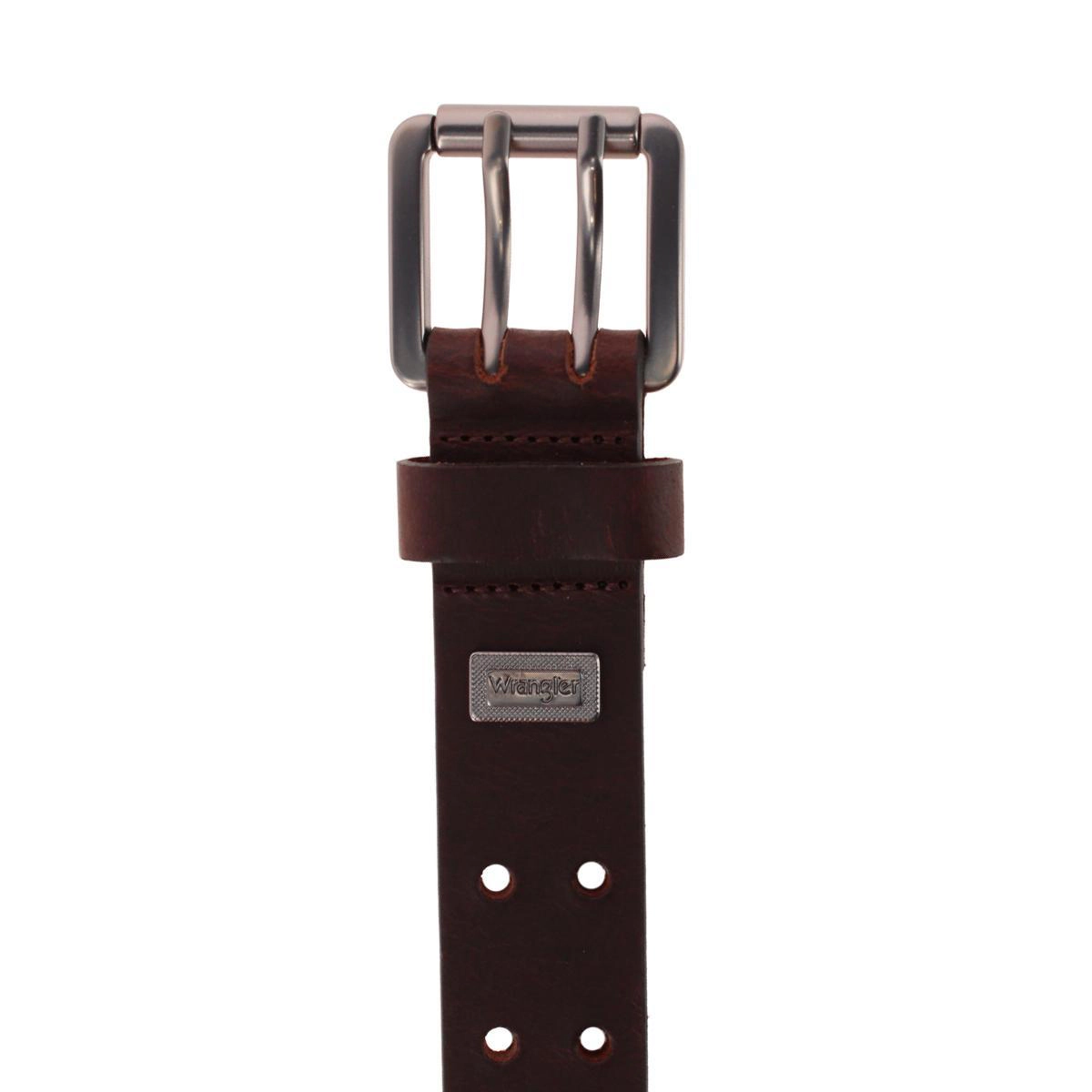 Wrangler Boy's Milled Buffalo Leather Double Hole Roller Buckle Belt