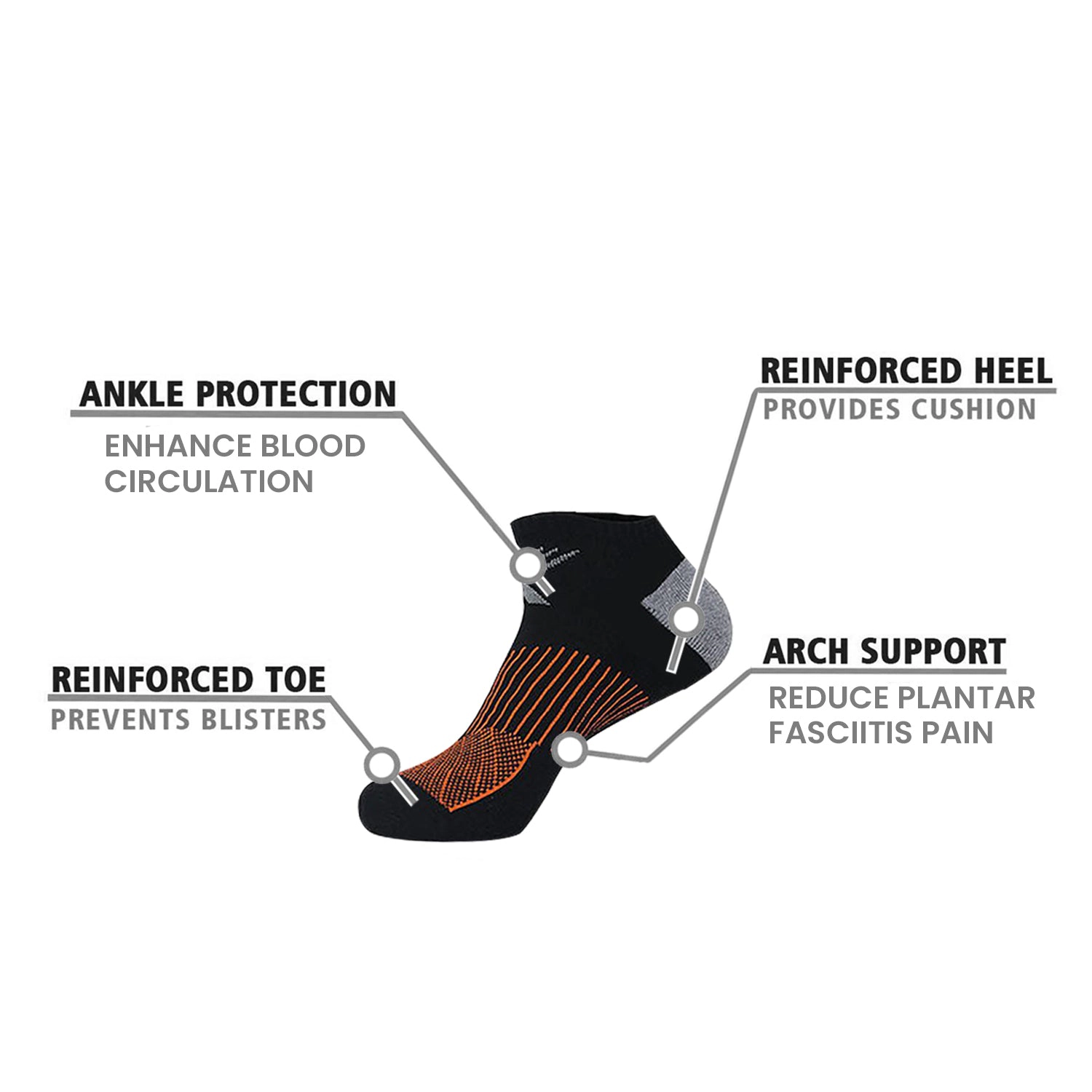 Extreme Fit Compression Socks - Ankle High For Running