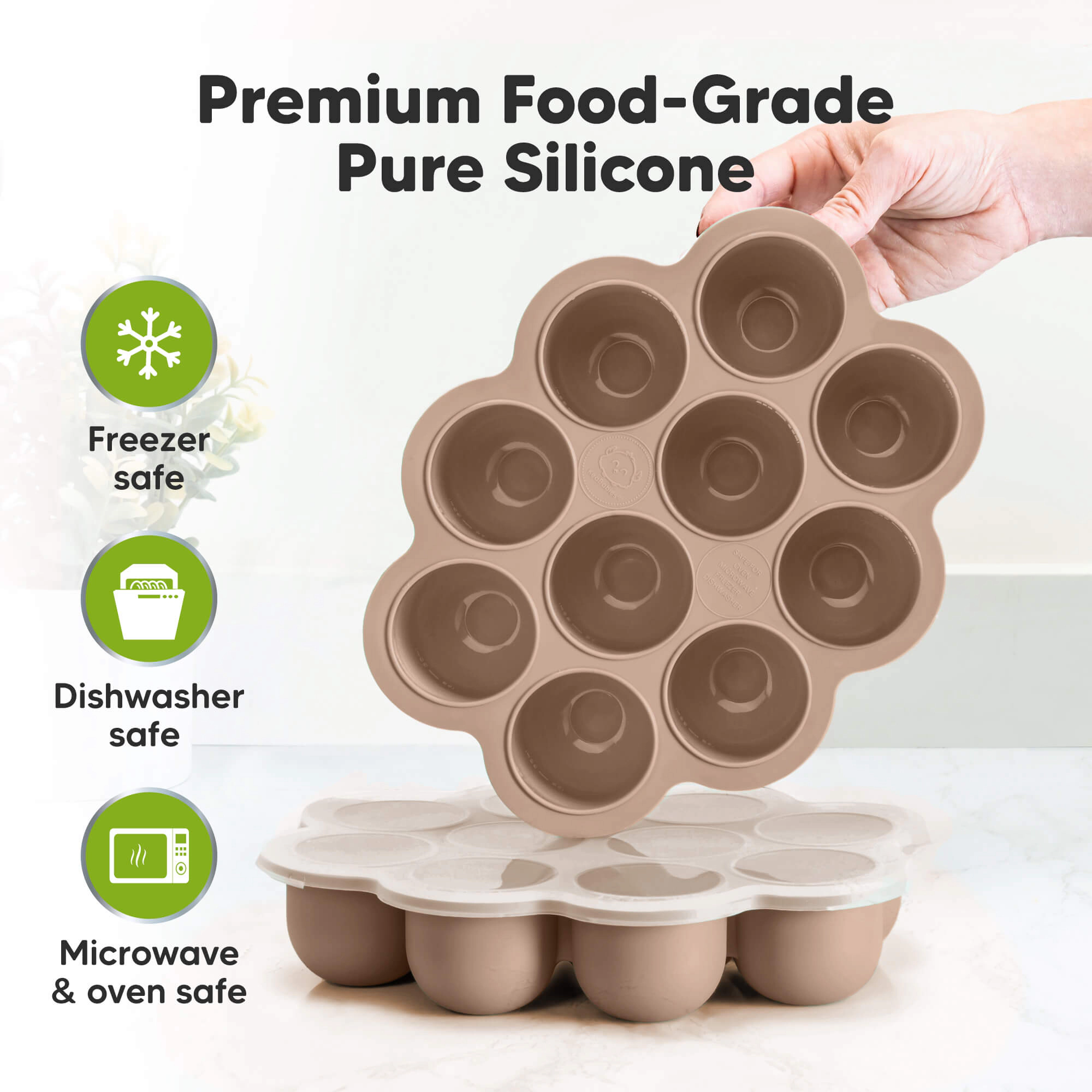 KeaBabies Prep Silicone Baby Food Tray for Boys, Girls