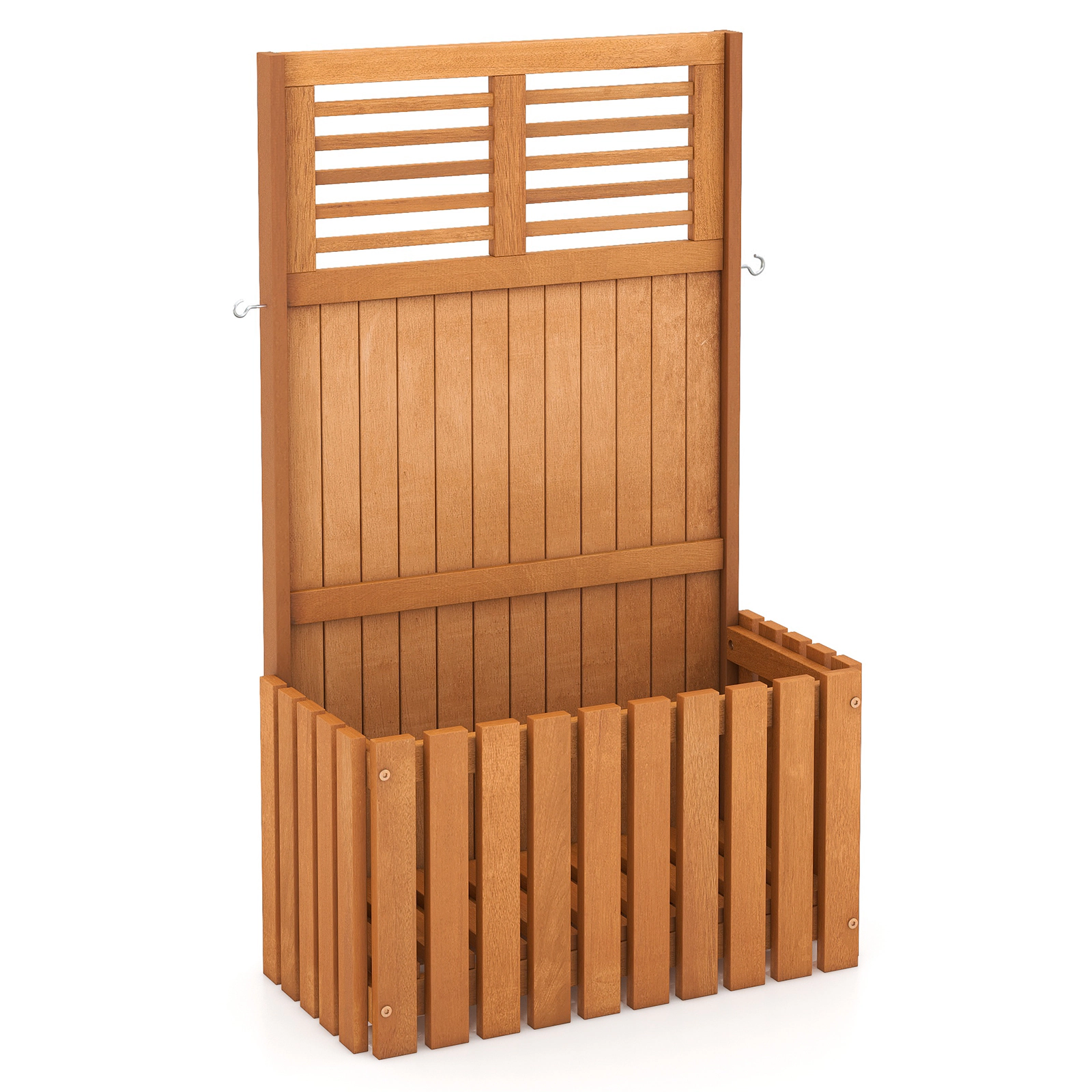 Hivvago Wooden Raised Garden Bed with Privacy Screen