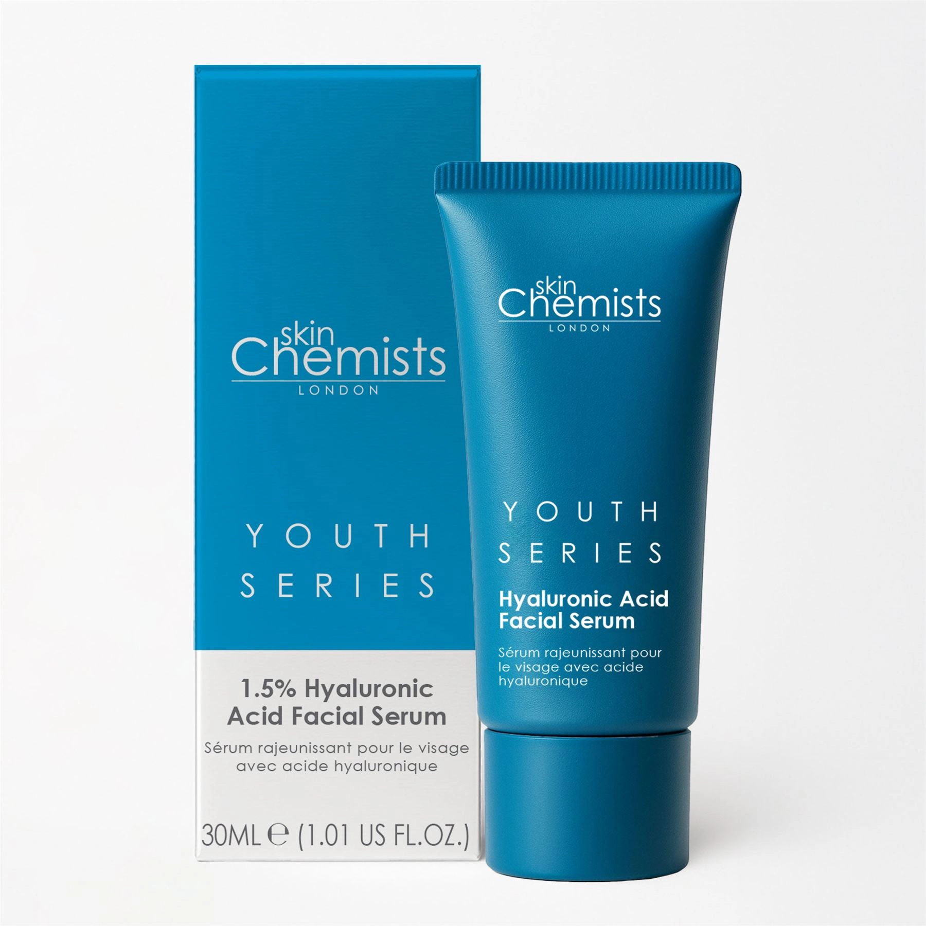 skinChemists Youth Series 1.5% Hyaluronic Acid Facial Serum 30ml - Hydrating Anti-Aging Treatment for Fine Lines, Wrinkles & Blemishes