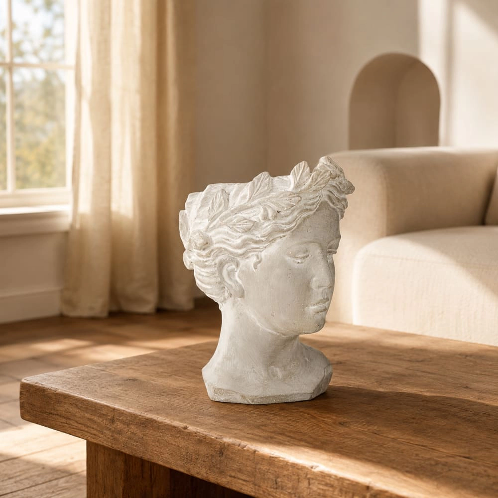 WOW PIONEER Solid Cement Decorative Planter Pot