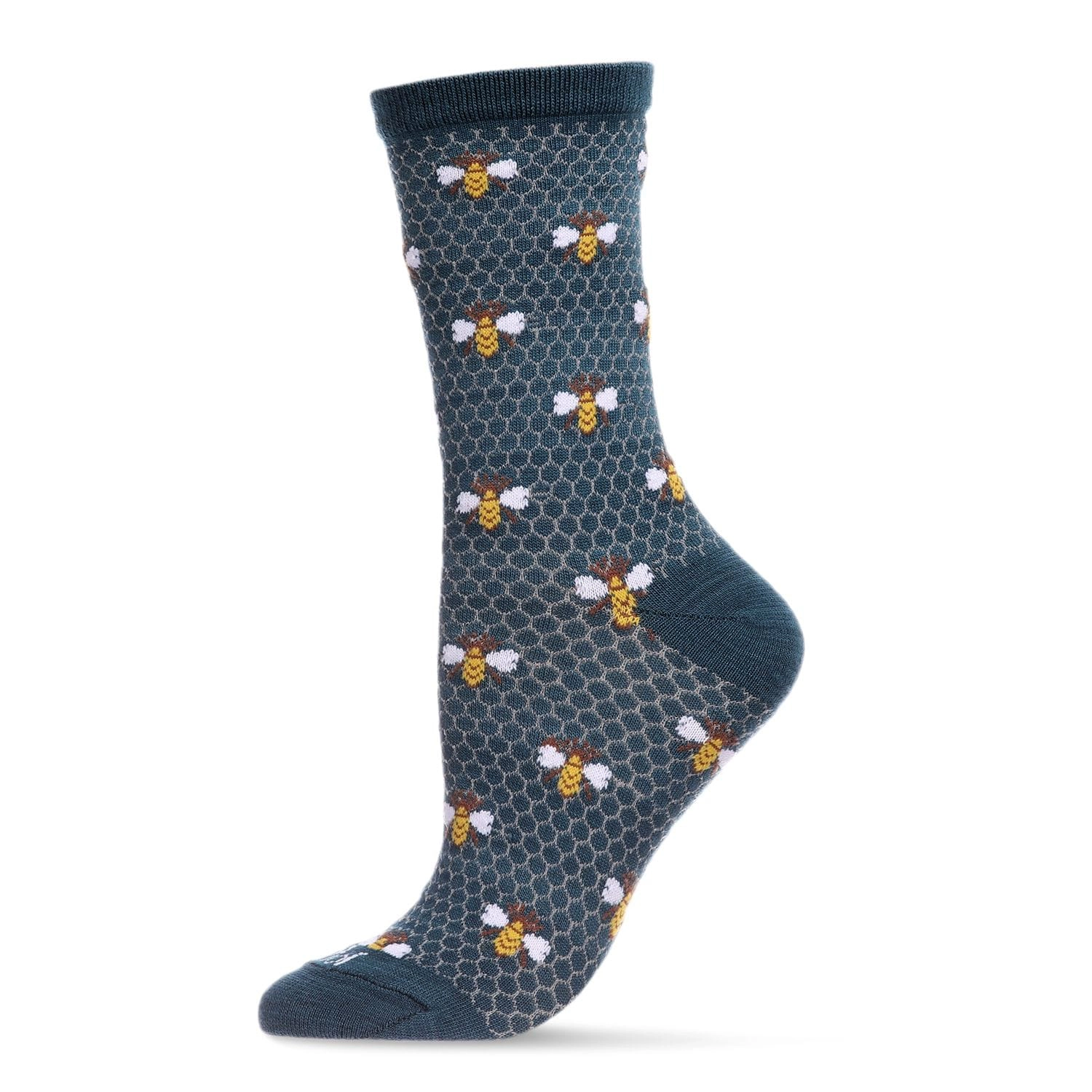 MeMoi Honey Bee Bamboo Blend Crew Socks