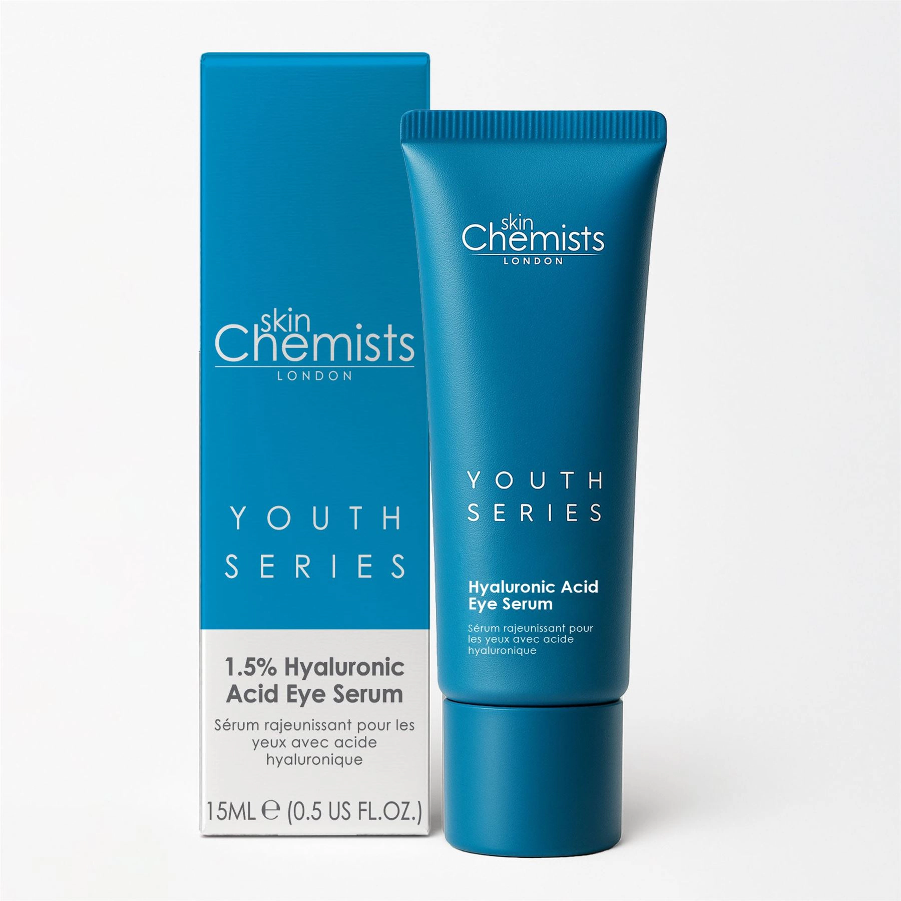 skinChemists Youth Series 1.5% Hyaluronic Acid Eye Serum 15ml - Hydrates, Smooths Fine Lines & Brightens