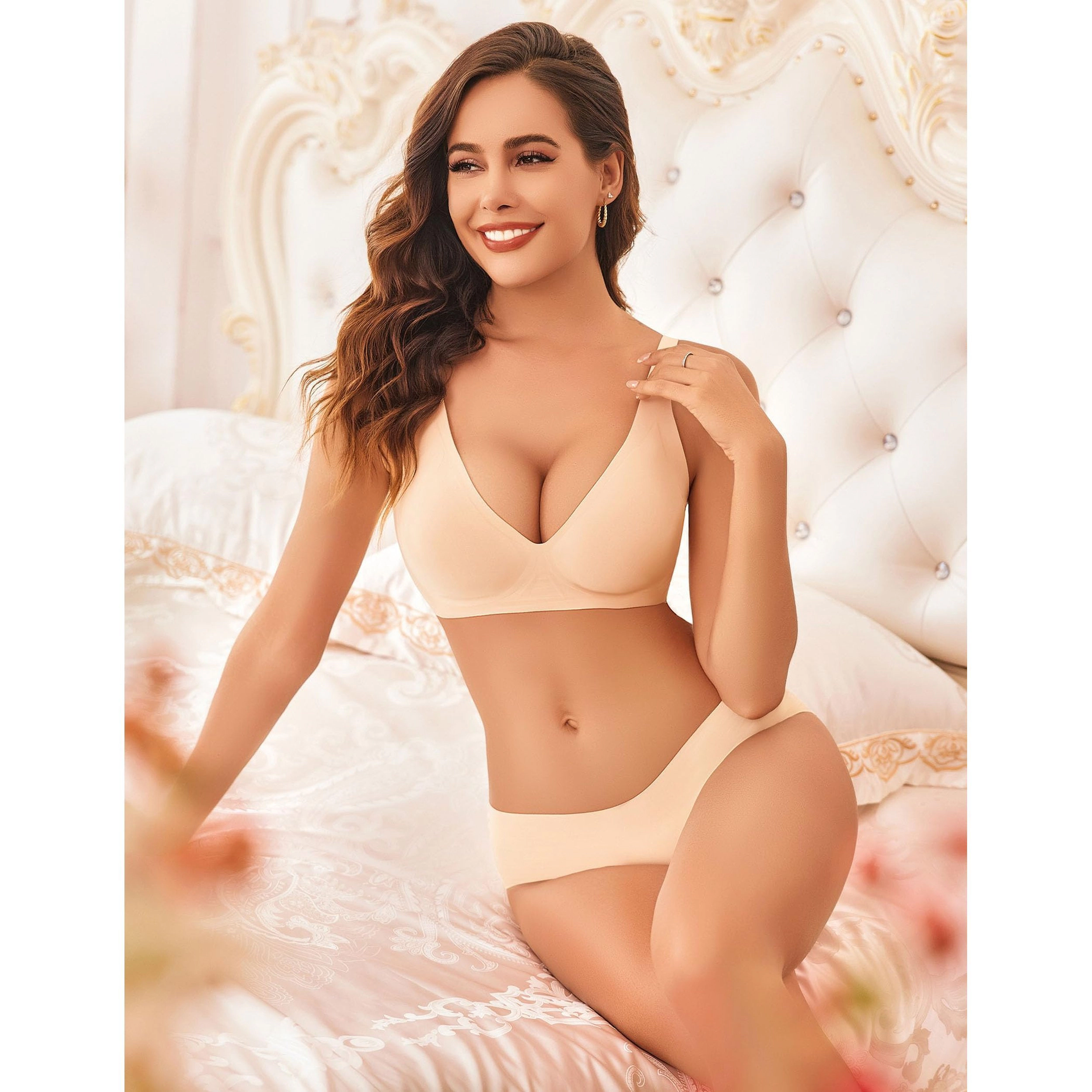 Avidlove Women's Seamless Wireless Full Coverage Padded Bra
