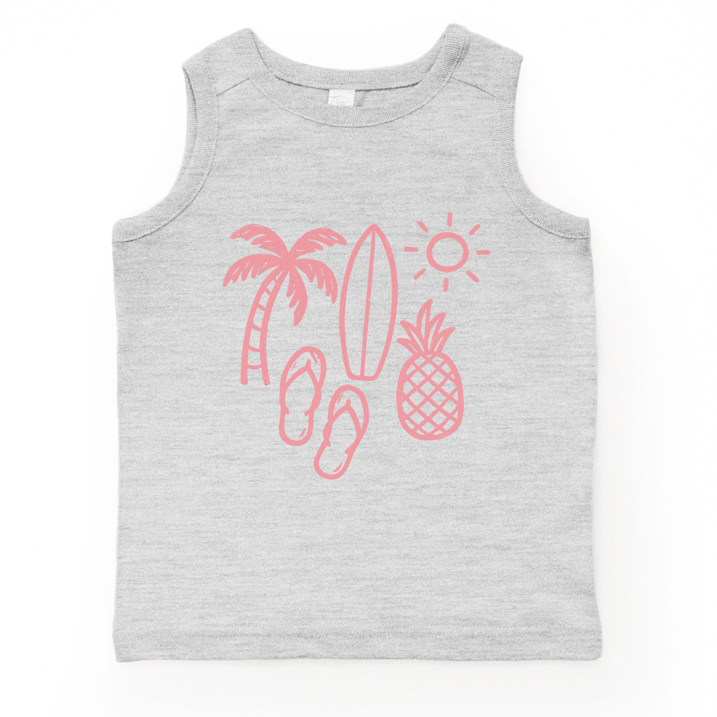 The Juniper Shop - Beach Elements Outline Youth Tank Top