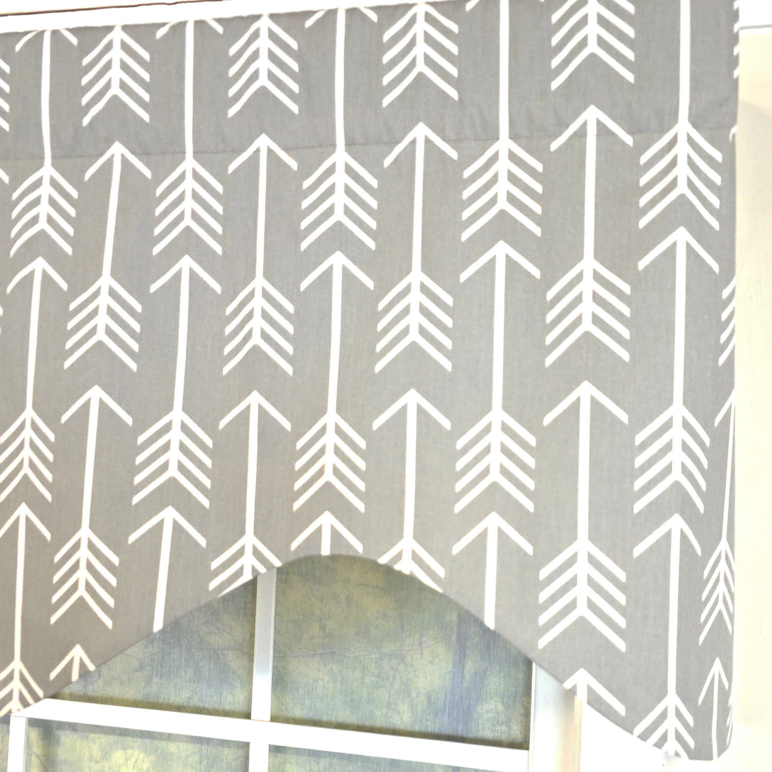 RLF Home 100% Cotton Native Cornice With Poly/Cotton Ivory lining Rod Pocket Valance 50" x 17" Sil