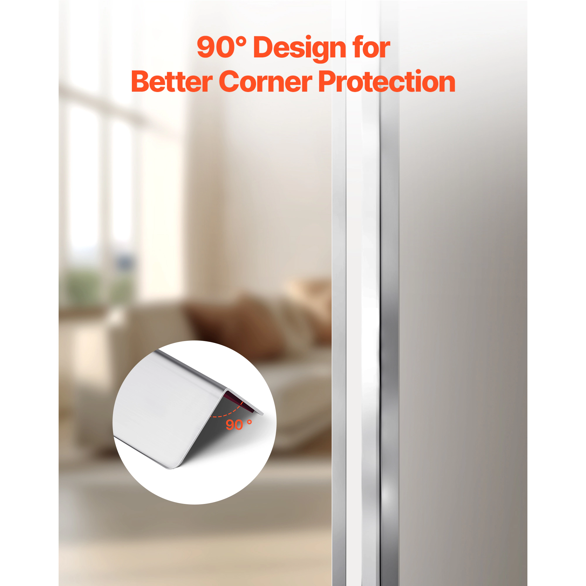 HONGGE 304 Stainless Steel Wall Corner Protectors, 2 x 2 x 48 Inch