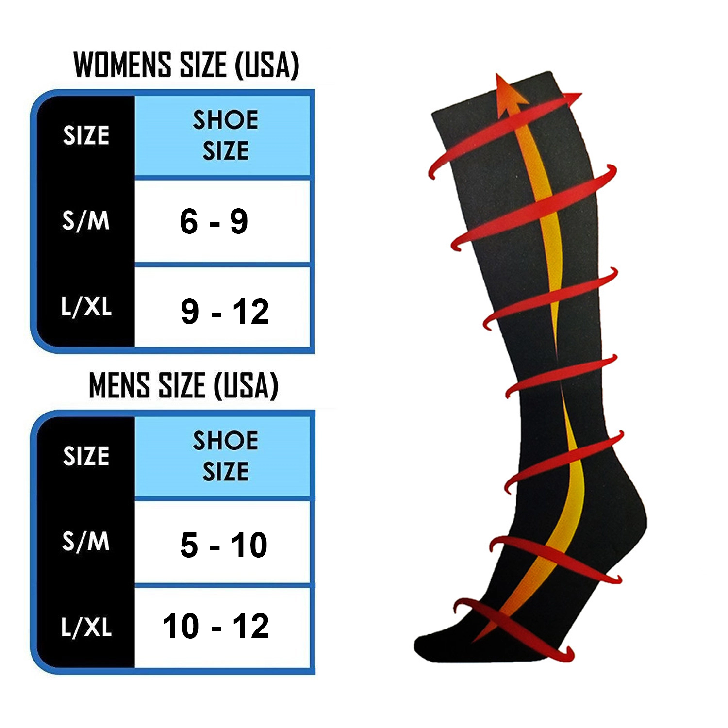 Extreme Fit Knee High Compression Socks For Men And Women - Made Nurses, Doctors, Travel