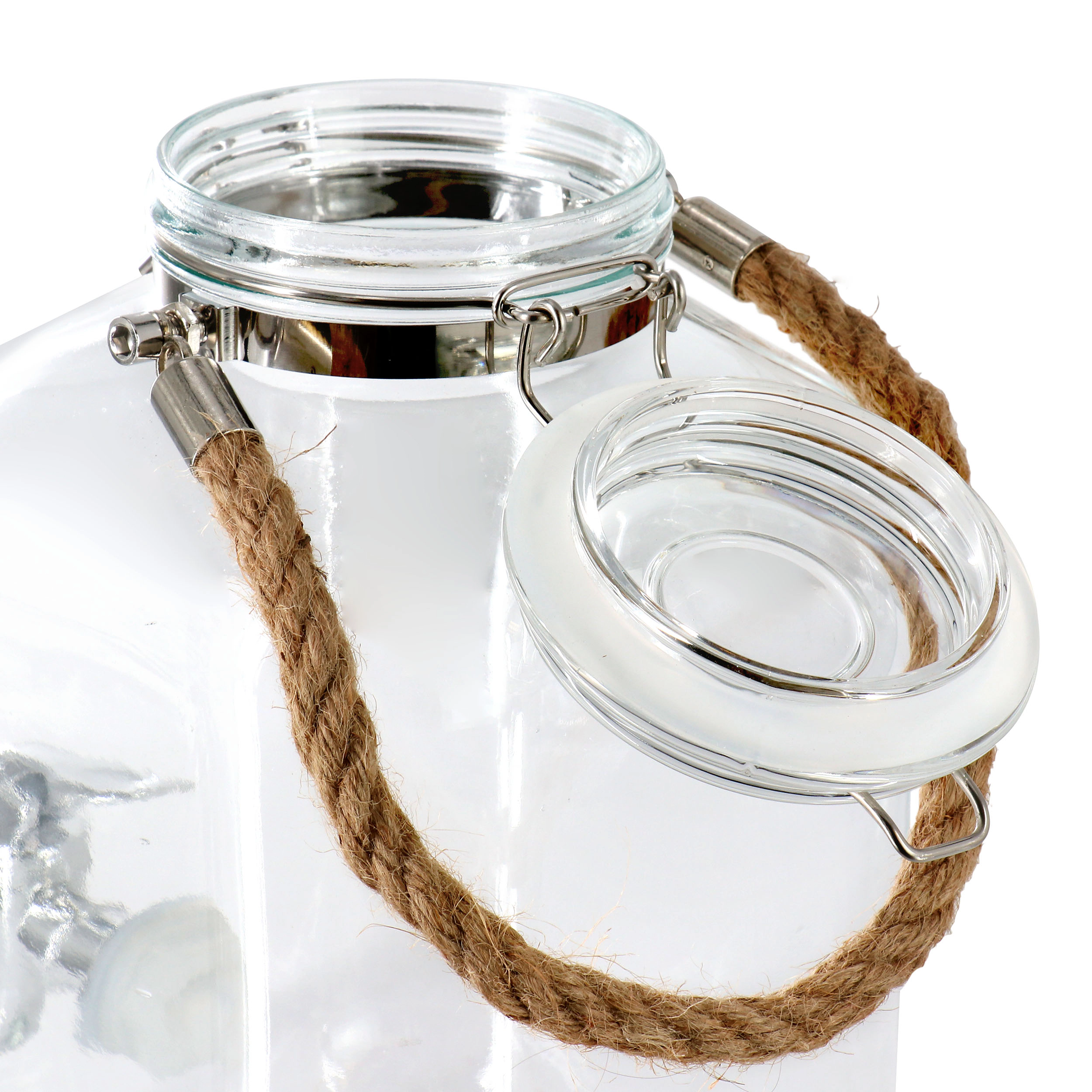 Gibson Home Ferris 1.3 Gallon Glass Beverage Dispenser with Rope Handle