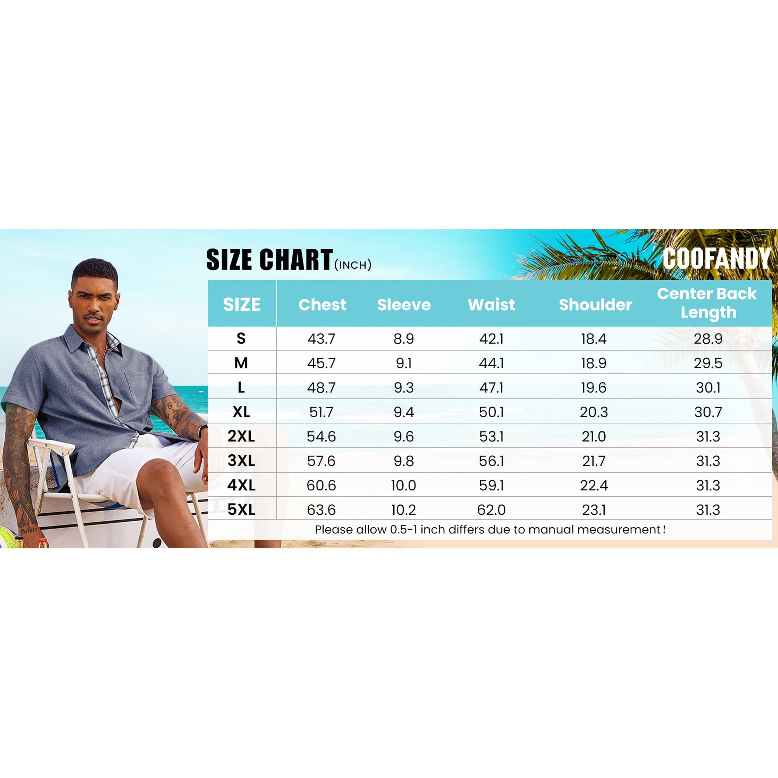 COOFANDY Men's Short Sleeve Button Down Shirt